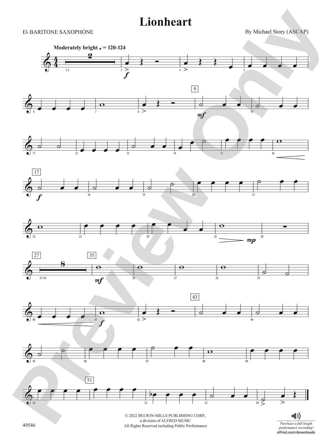 Lionheart: E-flat Baritone Saxophone