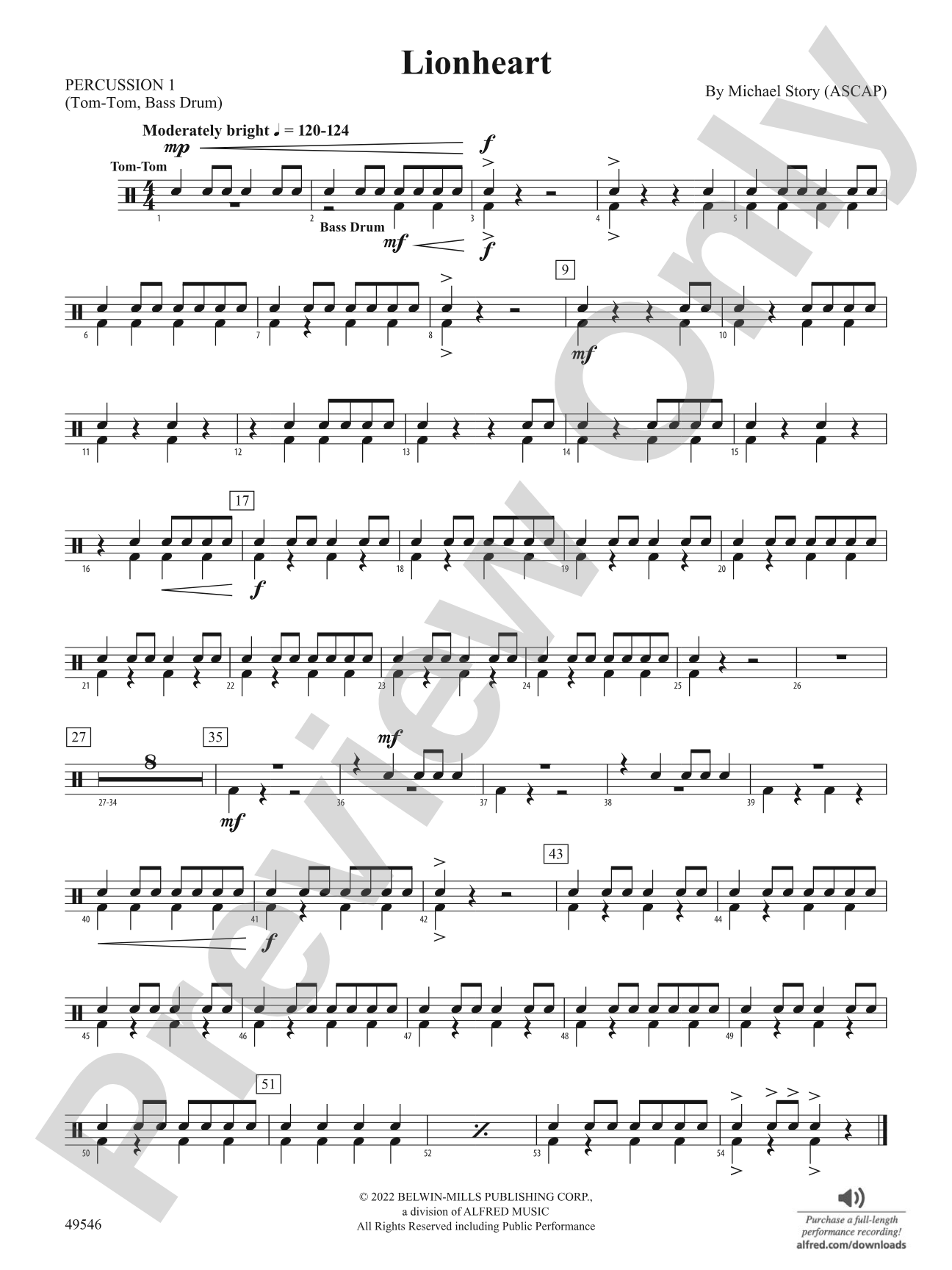 Lionheart: 1st Percussion