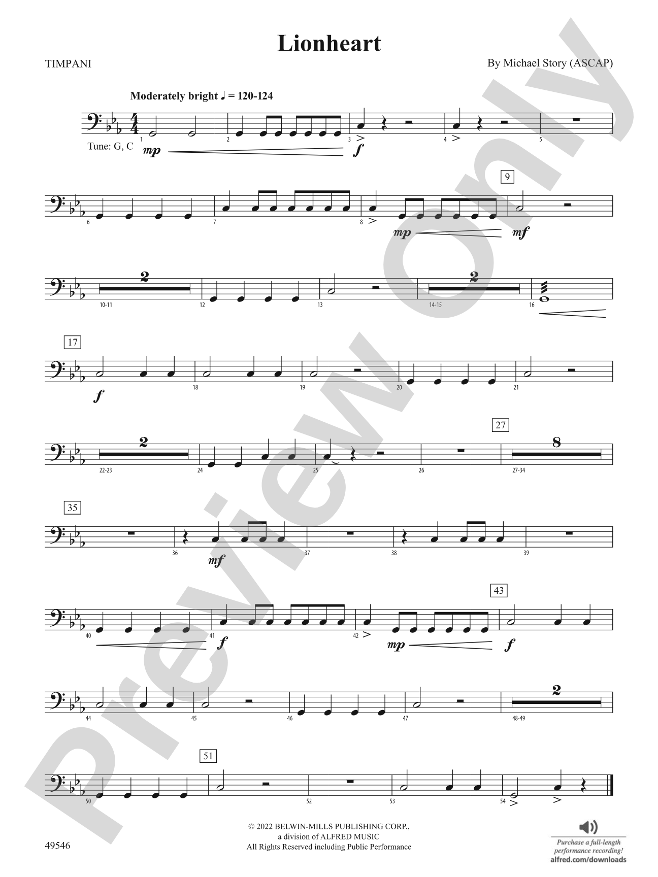 Lionheart: Timpani