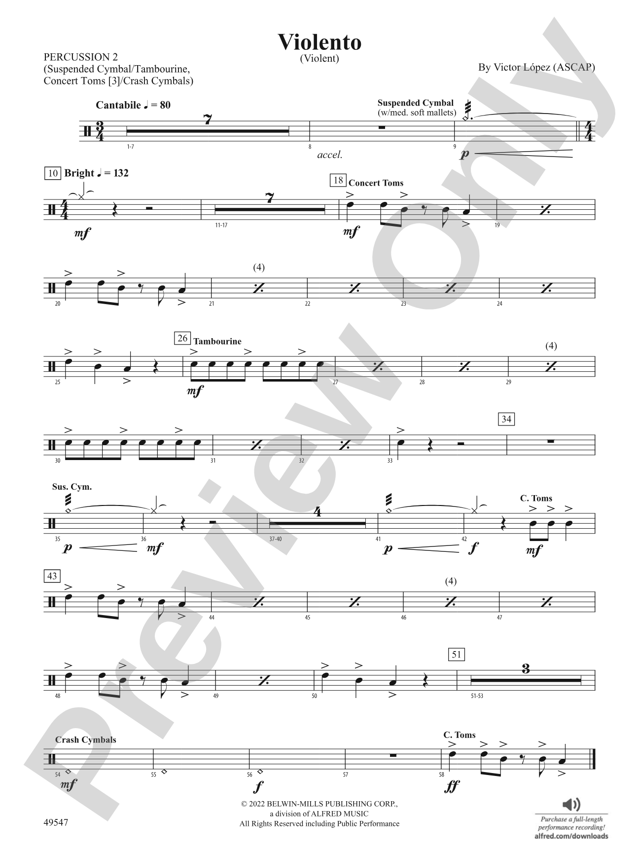Violento: 2nd Percussion