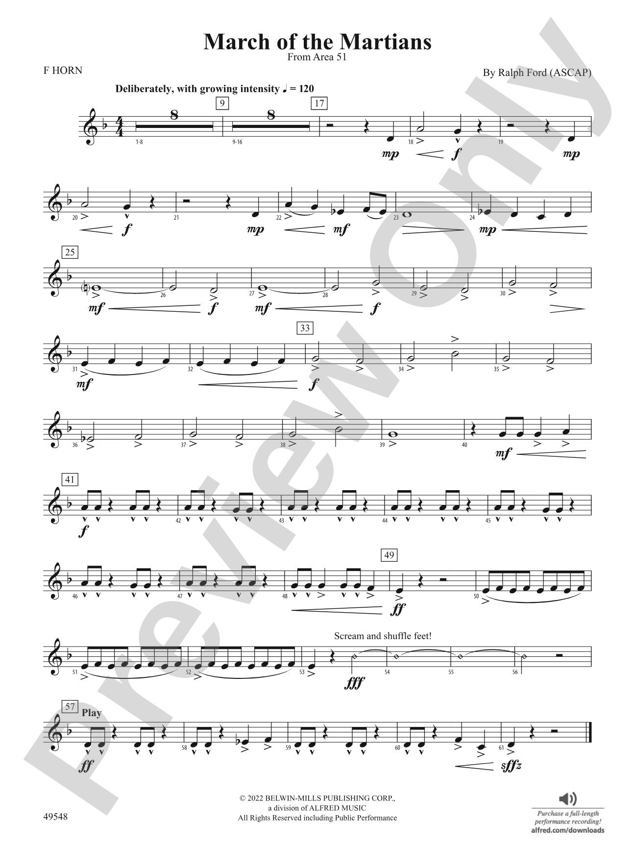 March of the Martians: 1st F Horn