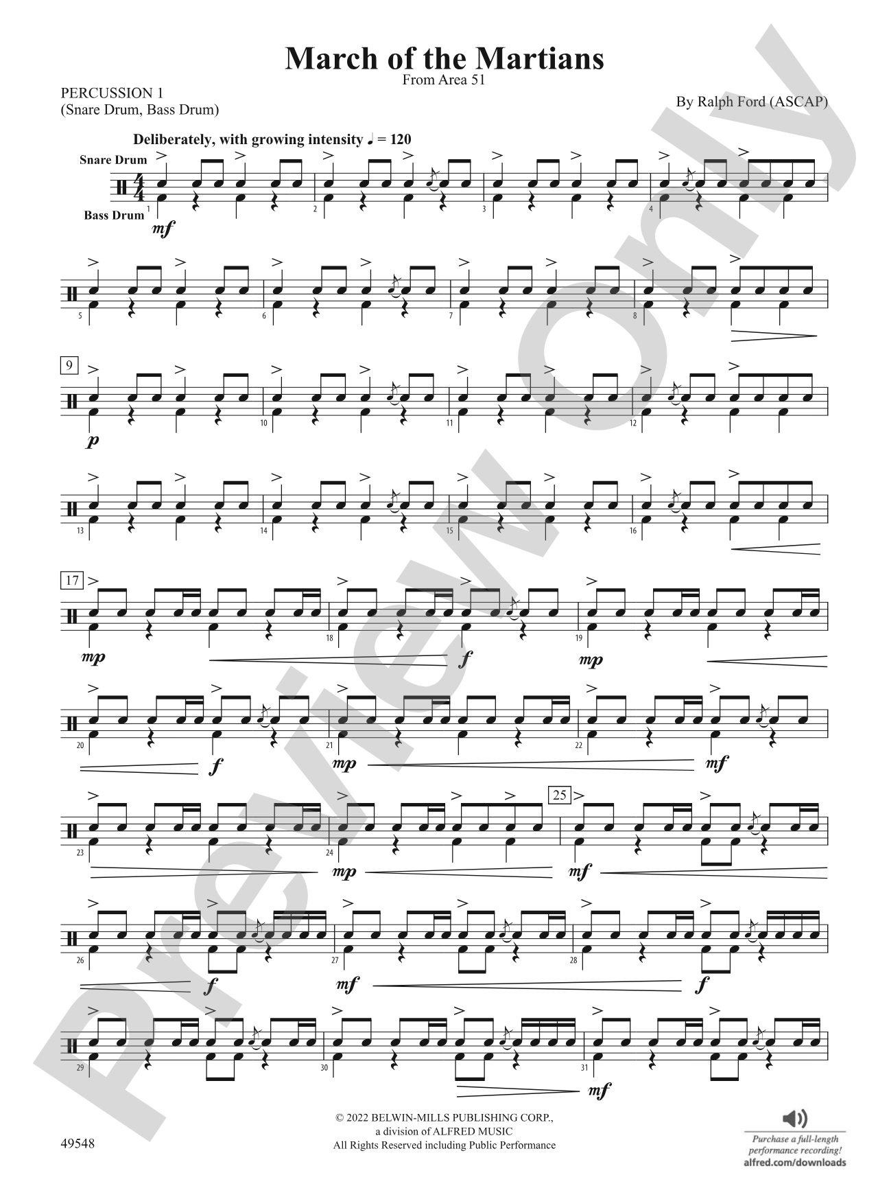 March of the Martians: 1st Percussion