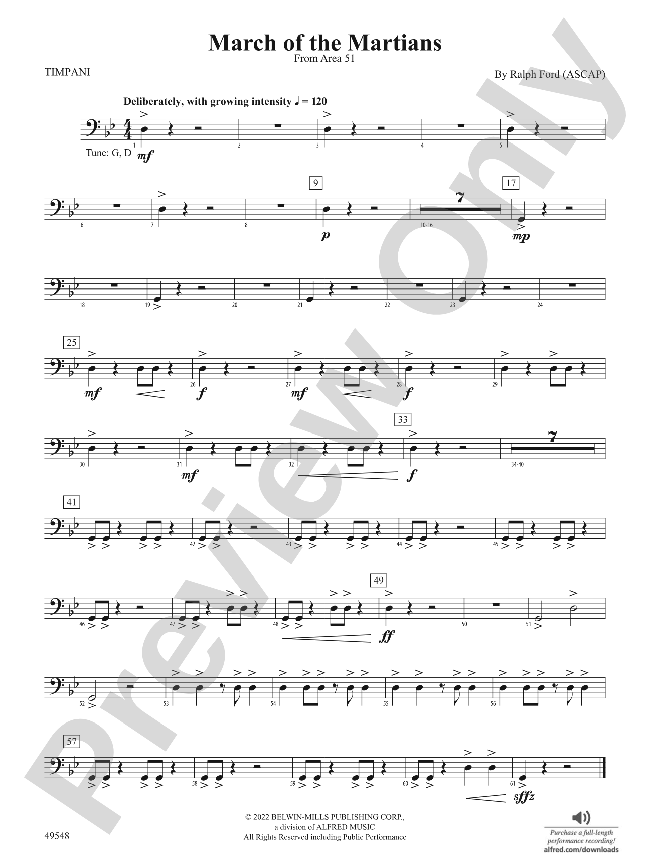 March of the Martians: Timpani