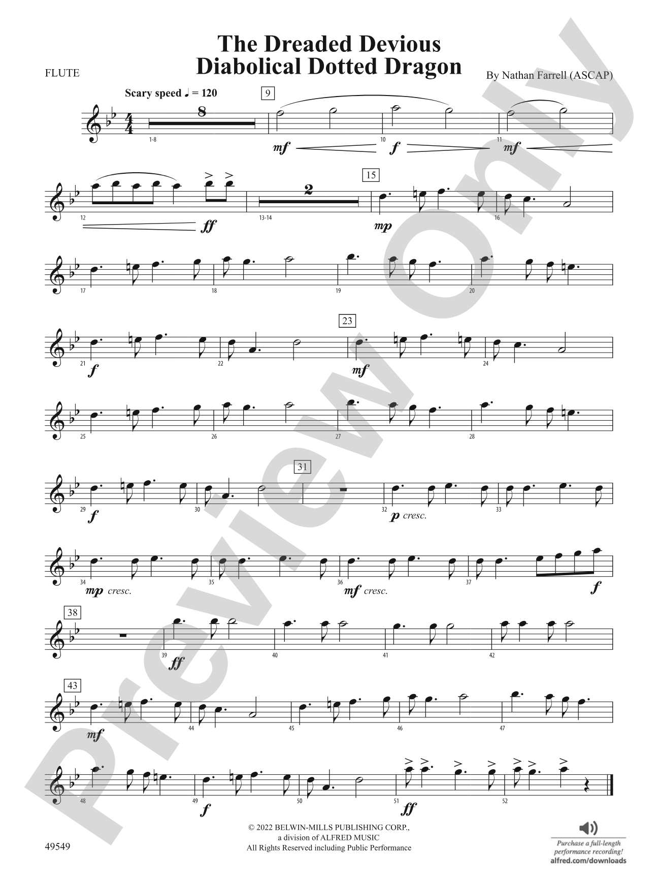 The Dreaded Devious Diabolical Dotted Dragon: Flute