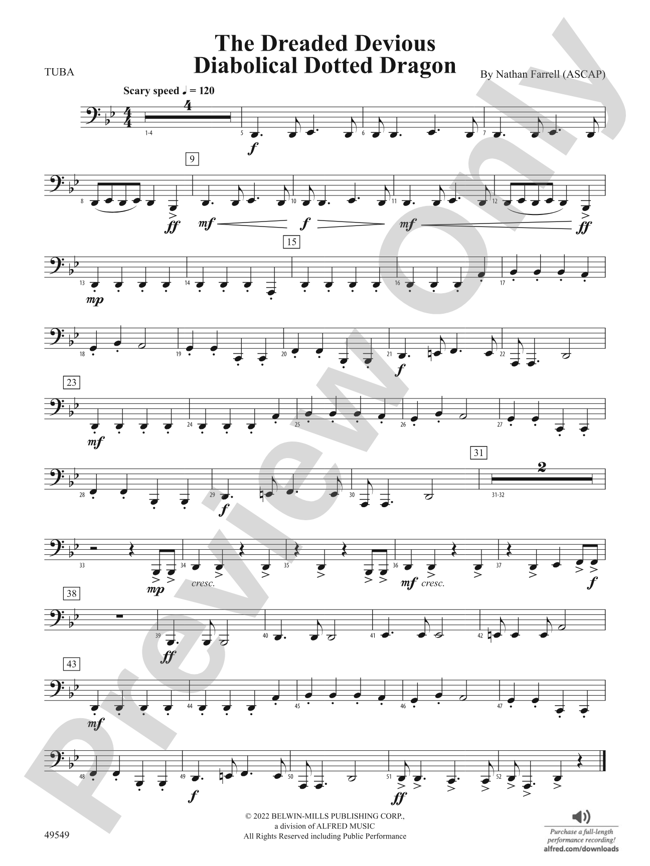 The Dreaded Devious Diabolical Dotted Dragon: Tuba