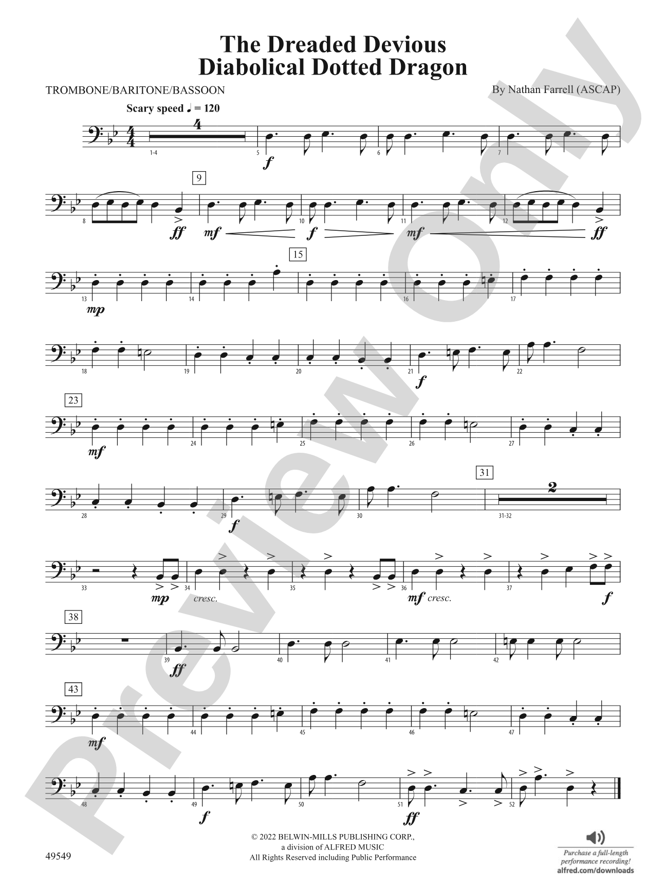 The Dreaded Devious Diabolical Dotted Dragon: 1st Trombone