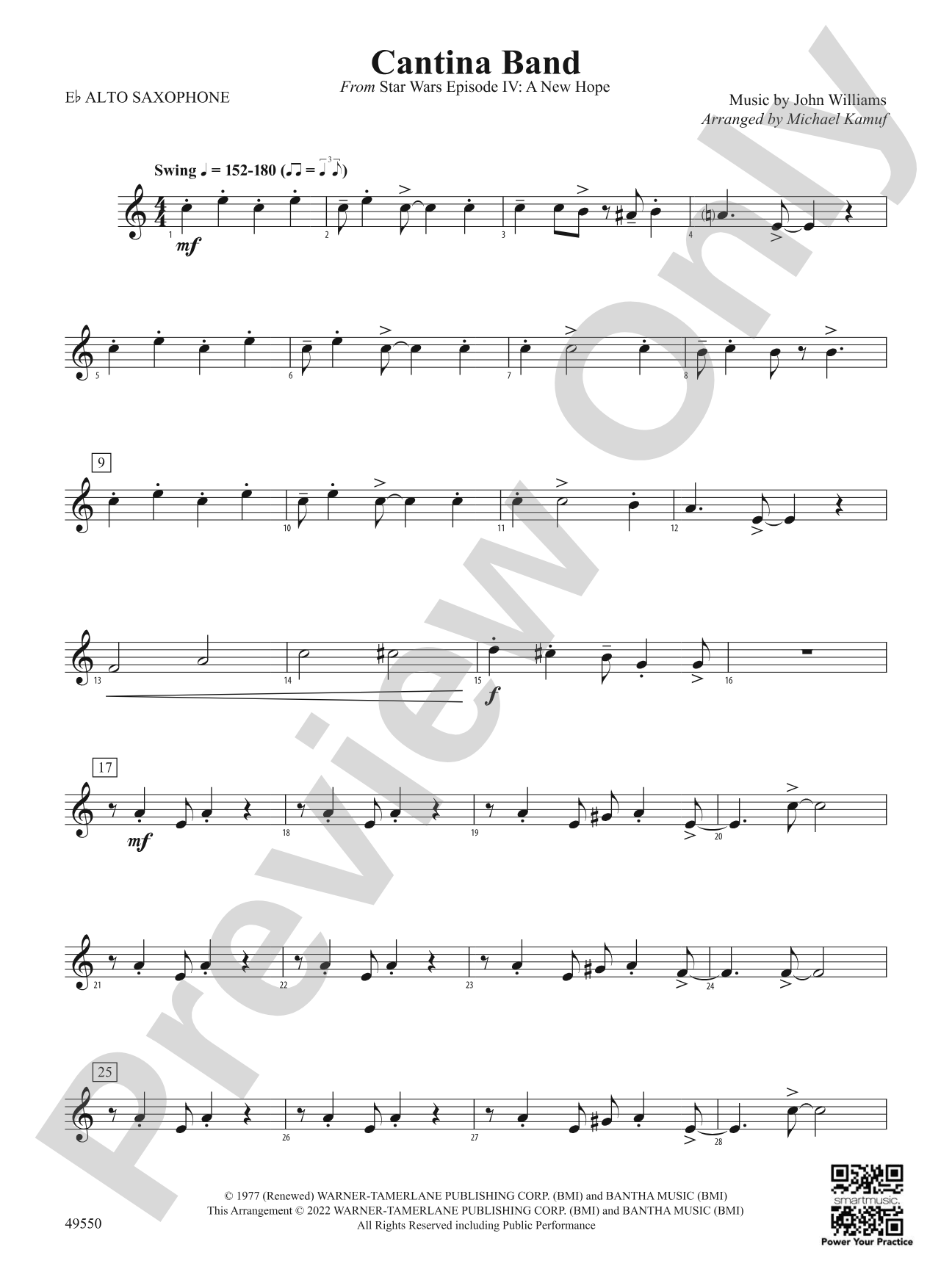 Cantina Band: E-flat Alto Saxophone