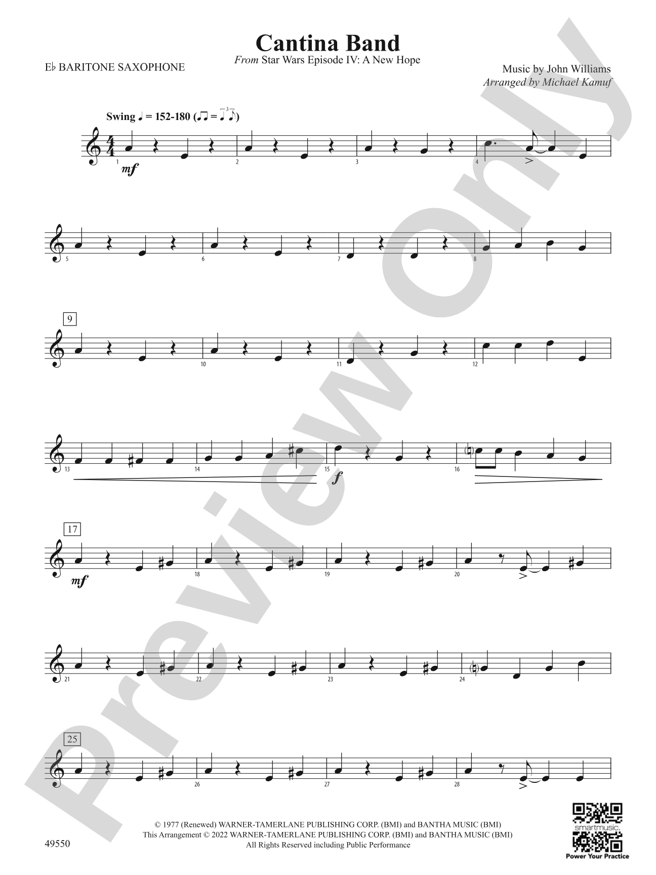 Cantina Band: E-flat Baritone Saxophone