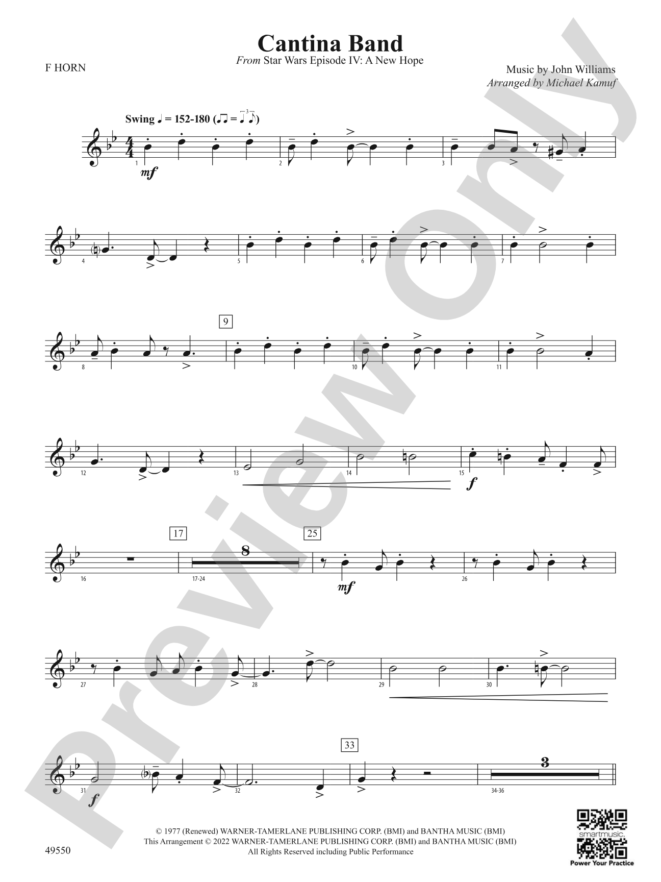Cantina Band: 1st F Horn