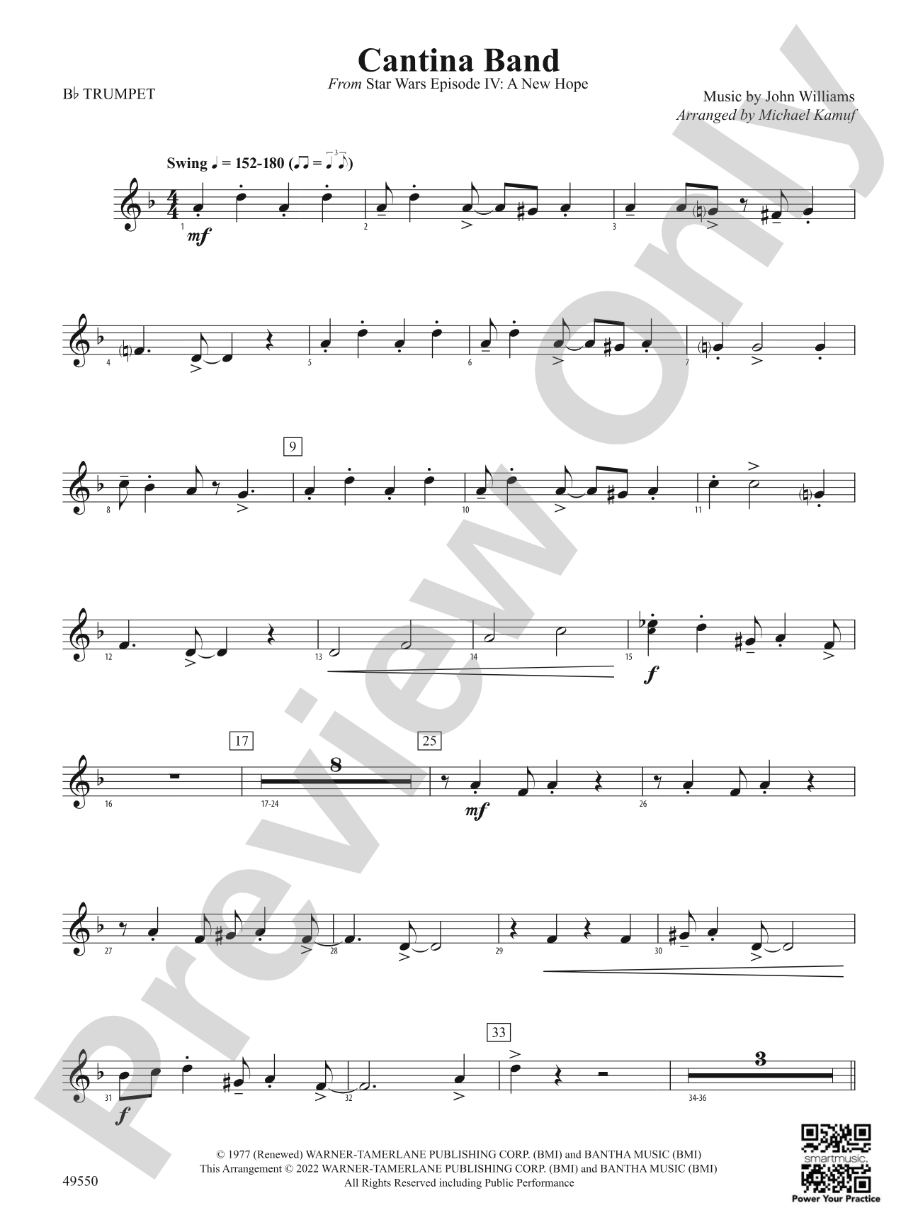 Cantina Band: 1st B-flat Trumpet