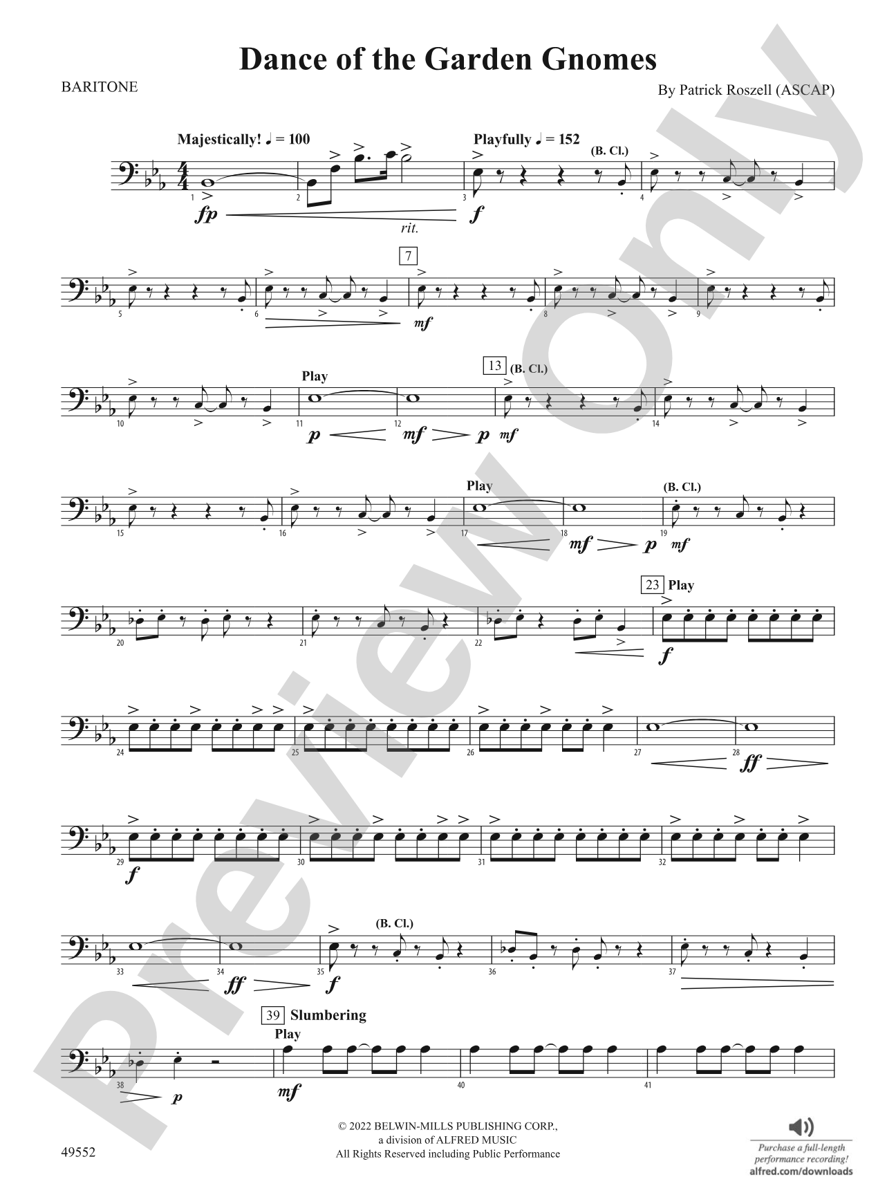 Dance of the Garden Gnomes: Baritone B.C.