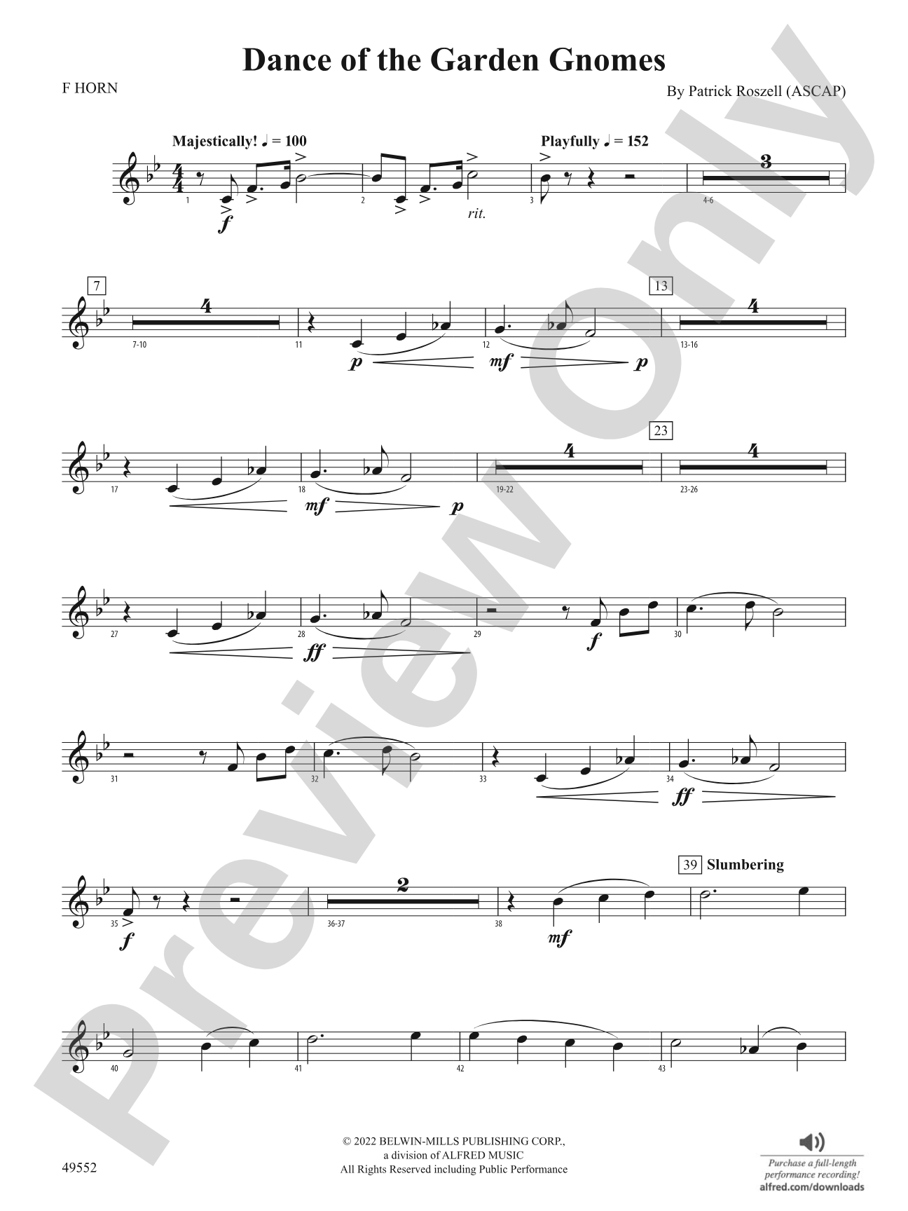 Dance of the Garden Gnomes: 1st F Horn