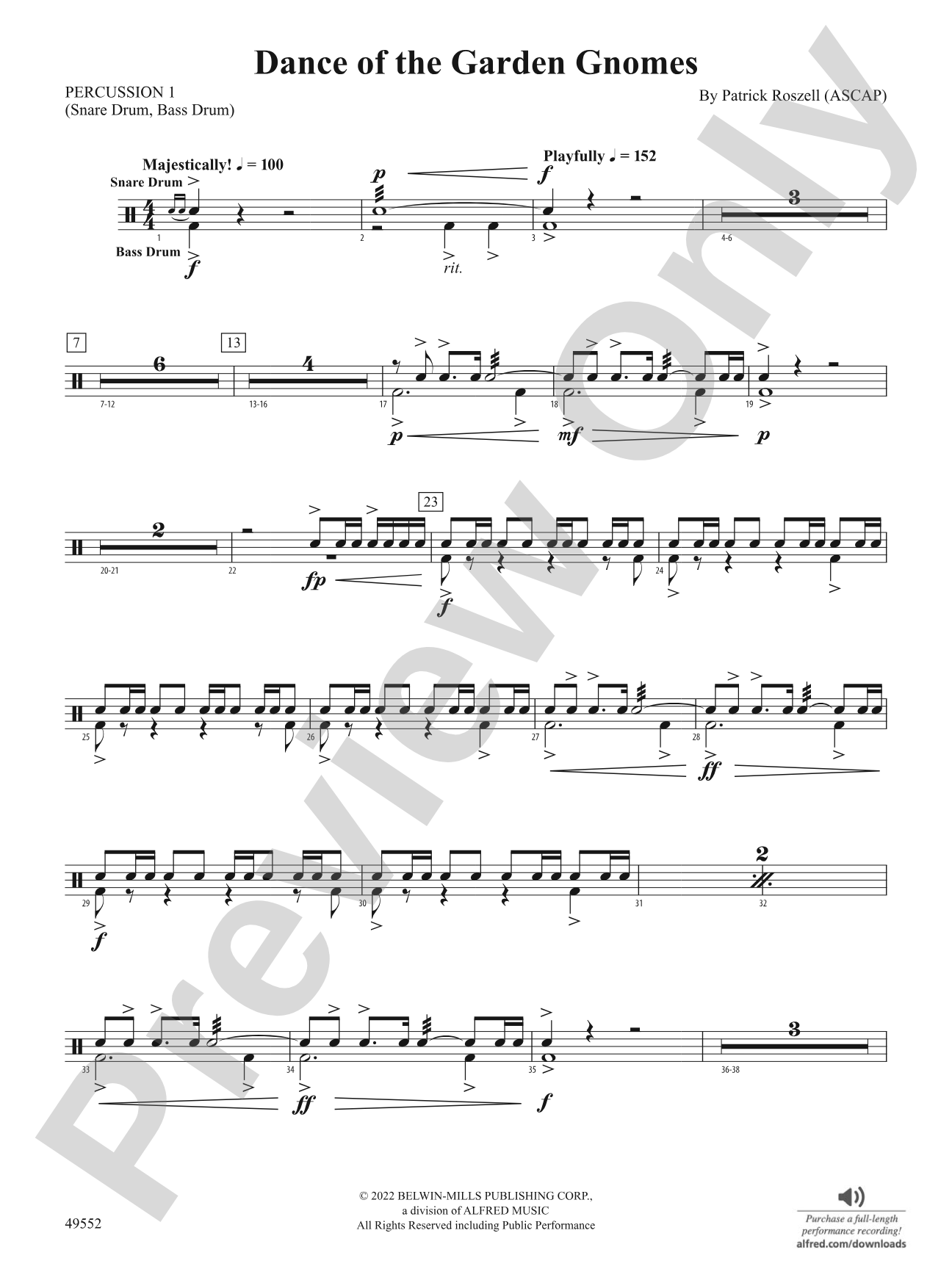 Dance of the Garden Gnomes: 1st Percussion