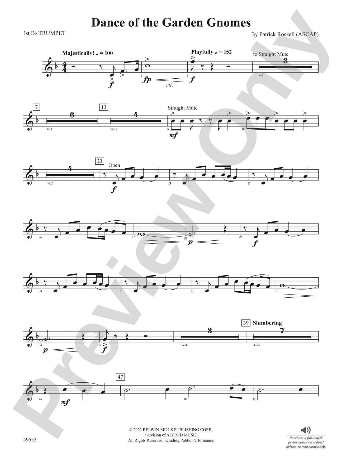 Dance of the Garden Gnomes: 1st B-flat Trumpet