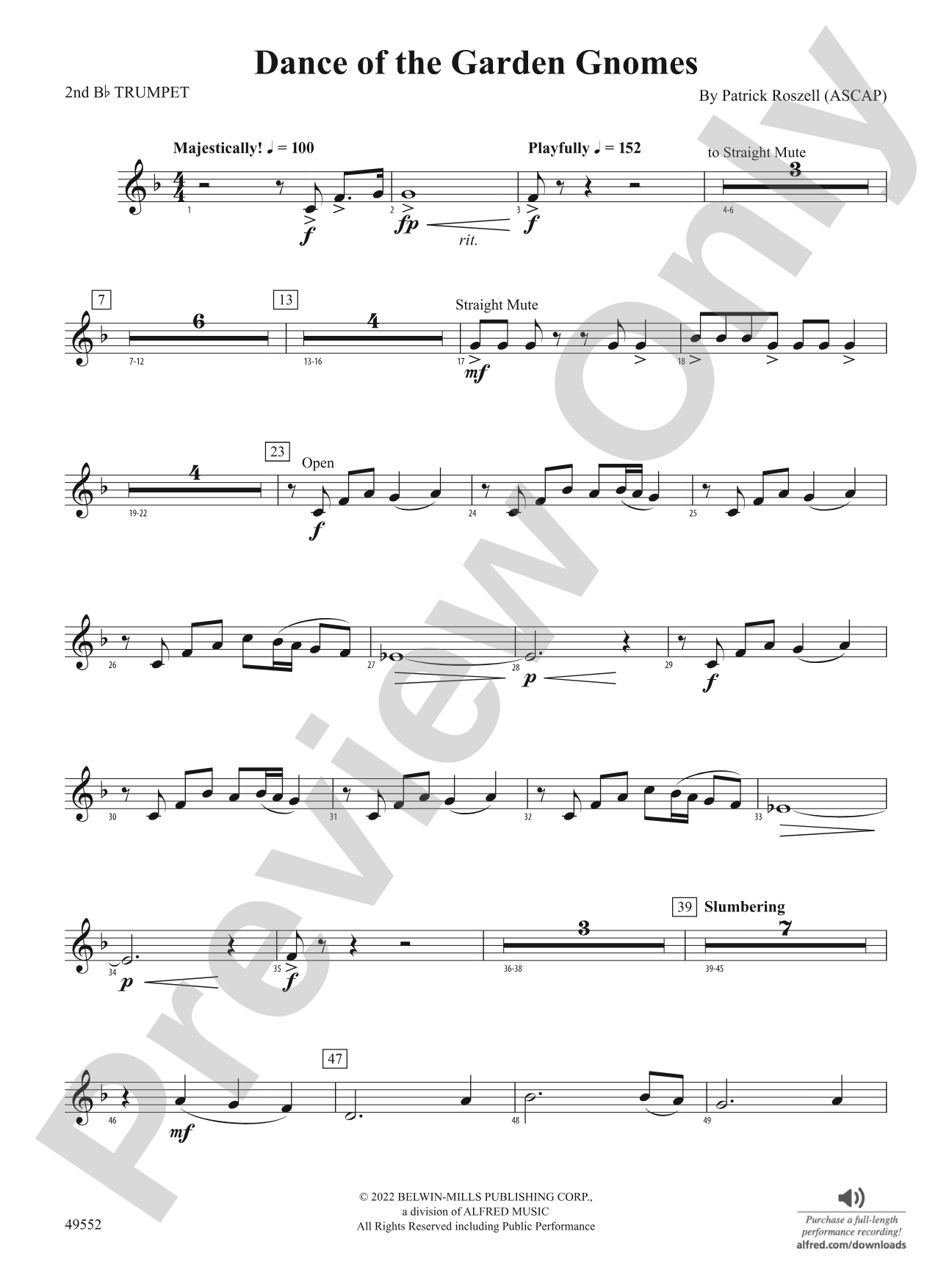 Dance of the Garden Gnomes: 2nd B-flat Trumpet