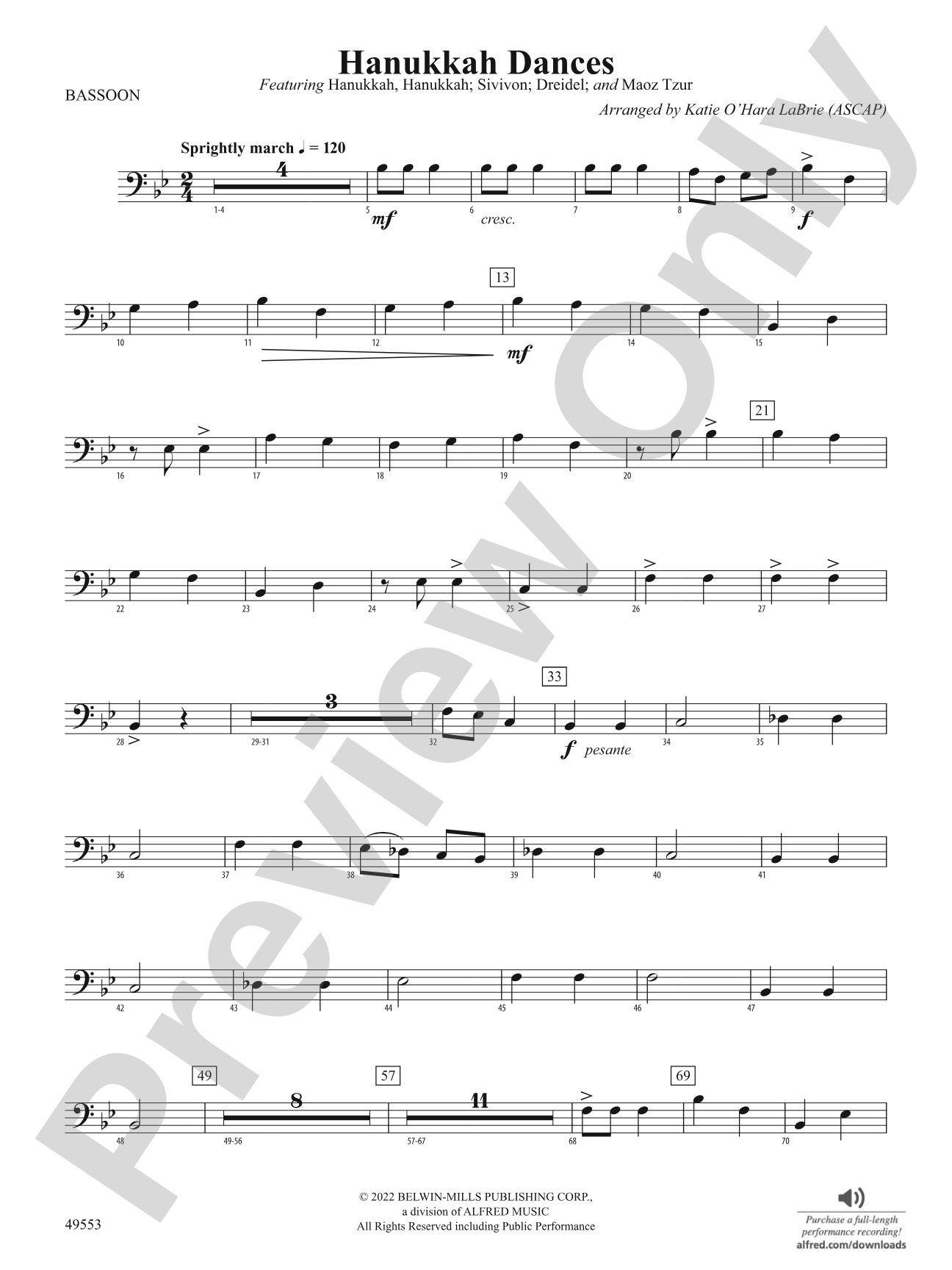 Hanukkah Dances: Bassoon
