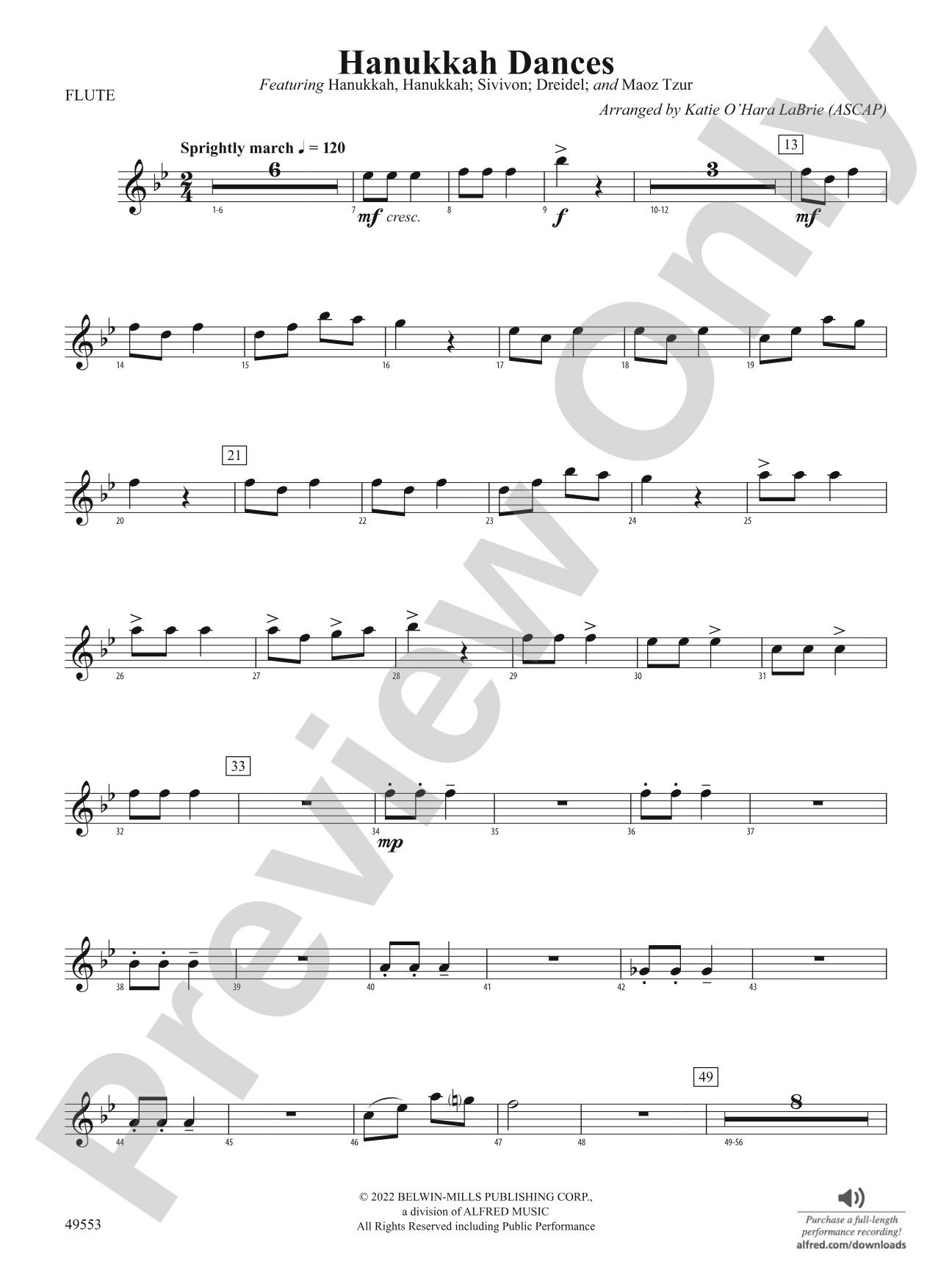 Hanukkah Dances: Flute