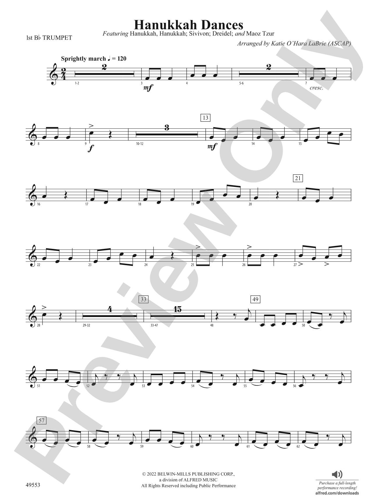 Hanukkah Dances: 1st B-flat Trumpet