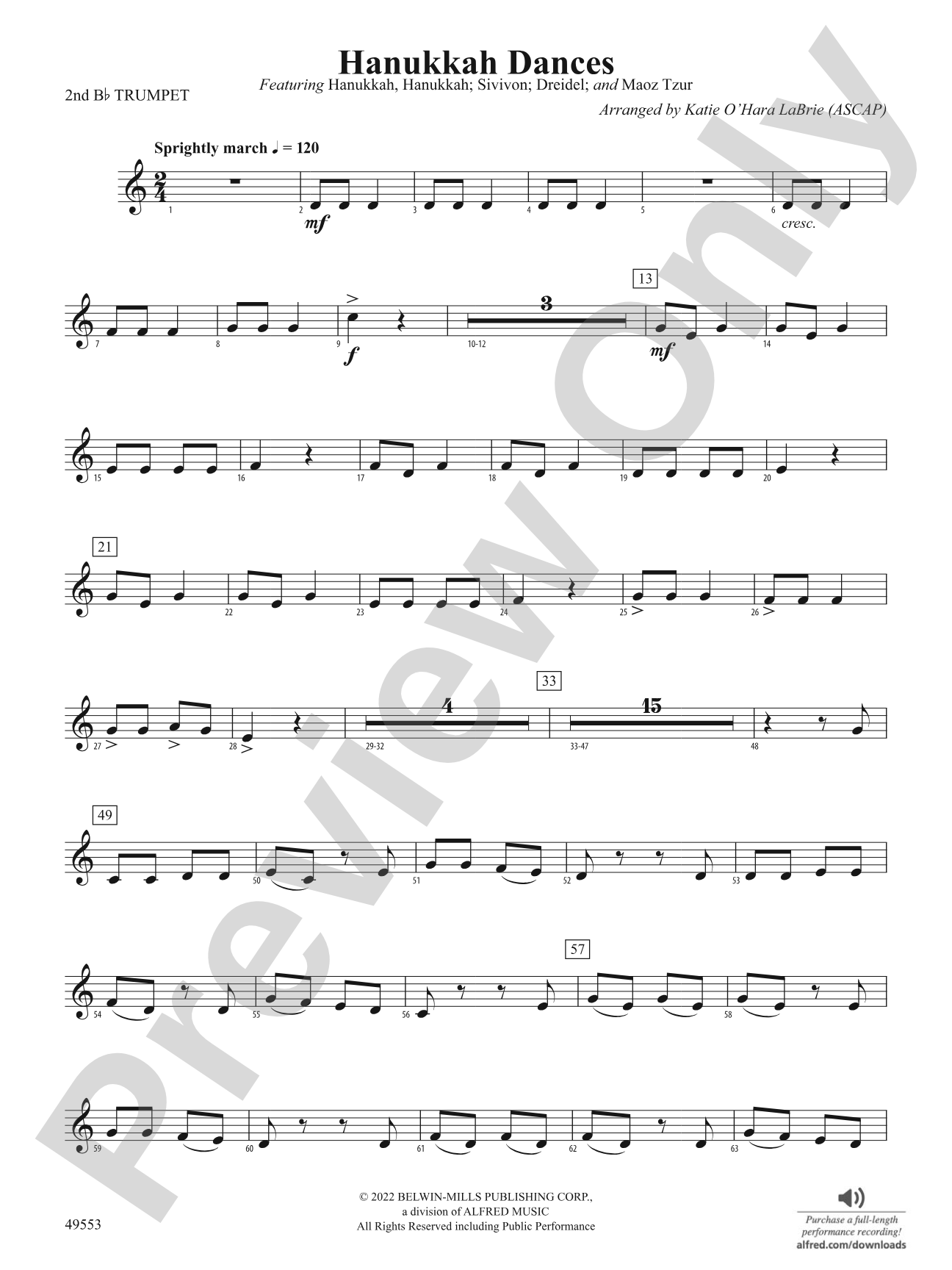 Hanukkah Dances: 2nd B-flat Trumpet