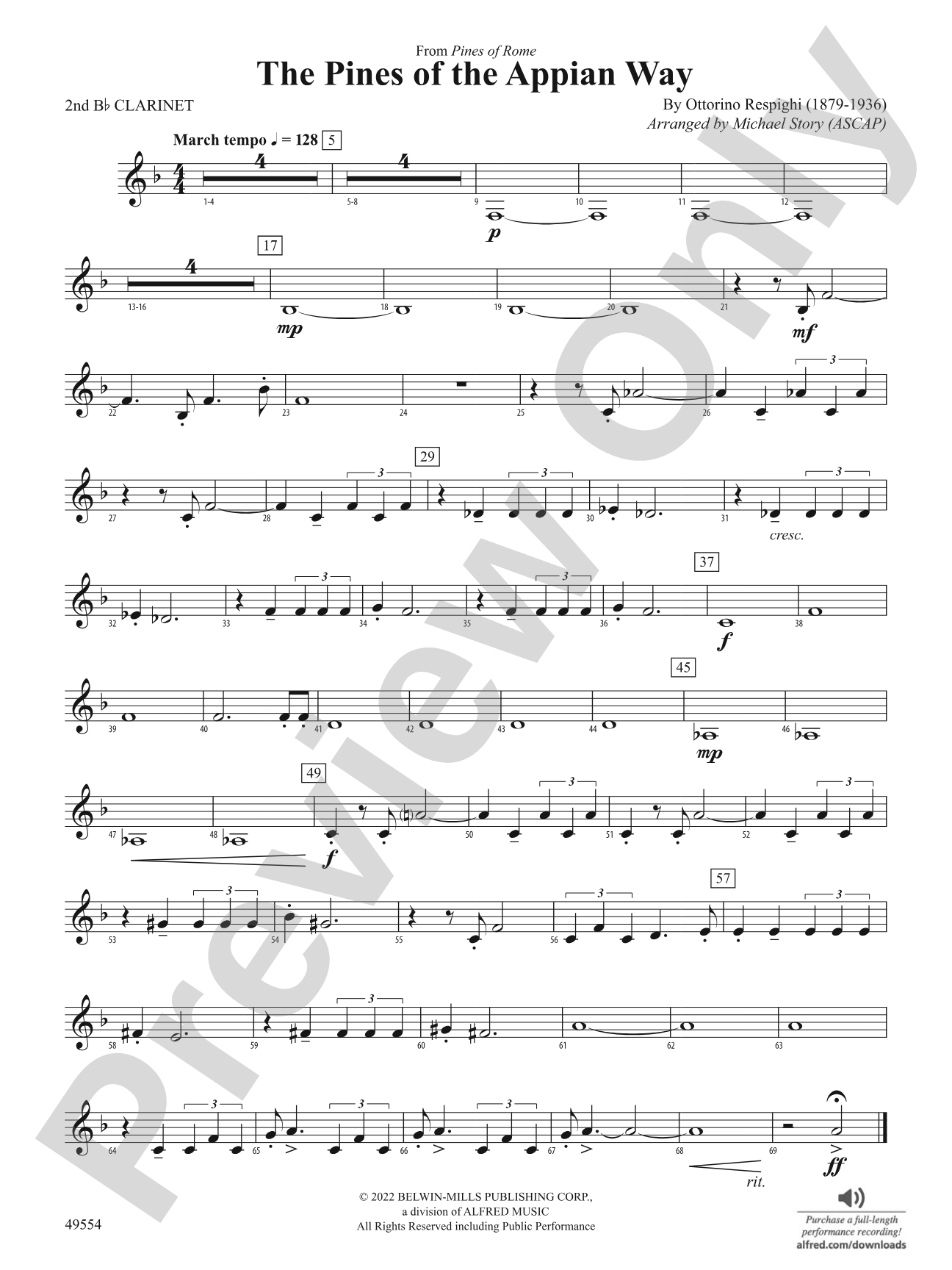 The Pines of the Appian Way: 2nd B-flat Clarinet