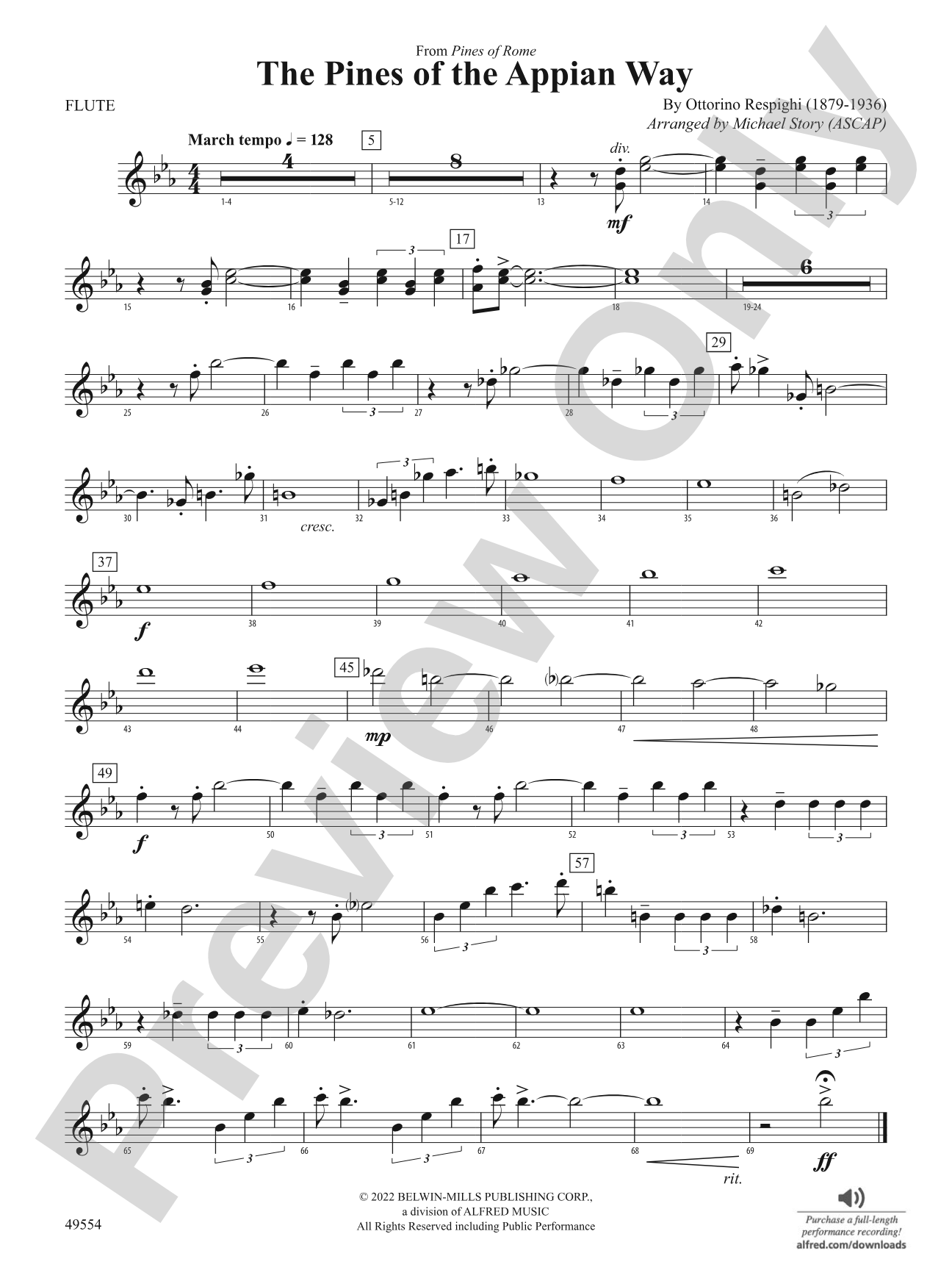 The Pines of the Appian Way: Flute