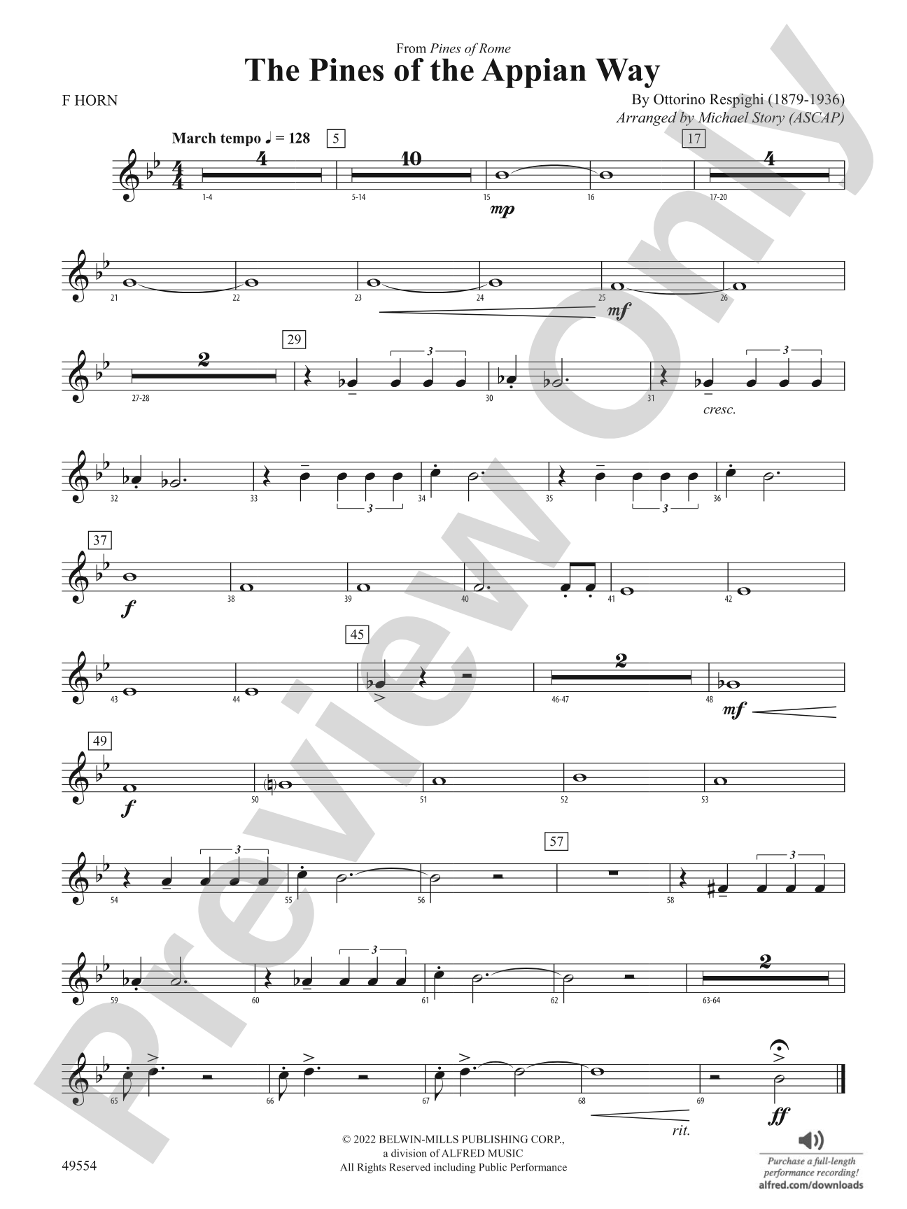 The Pines of the Appian Way: 1st F Horn