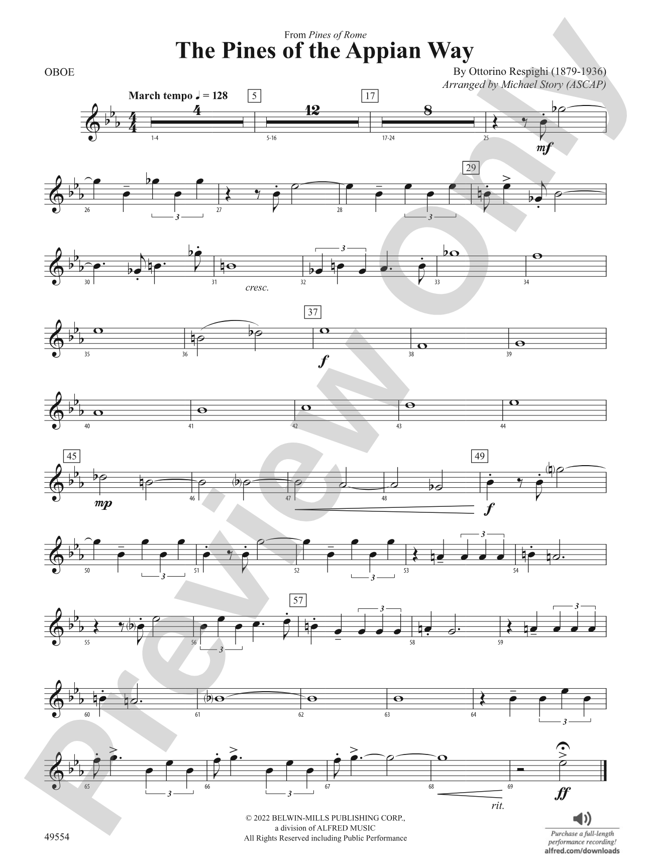 The Pines of the Appian Way: Oboe