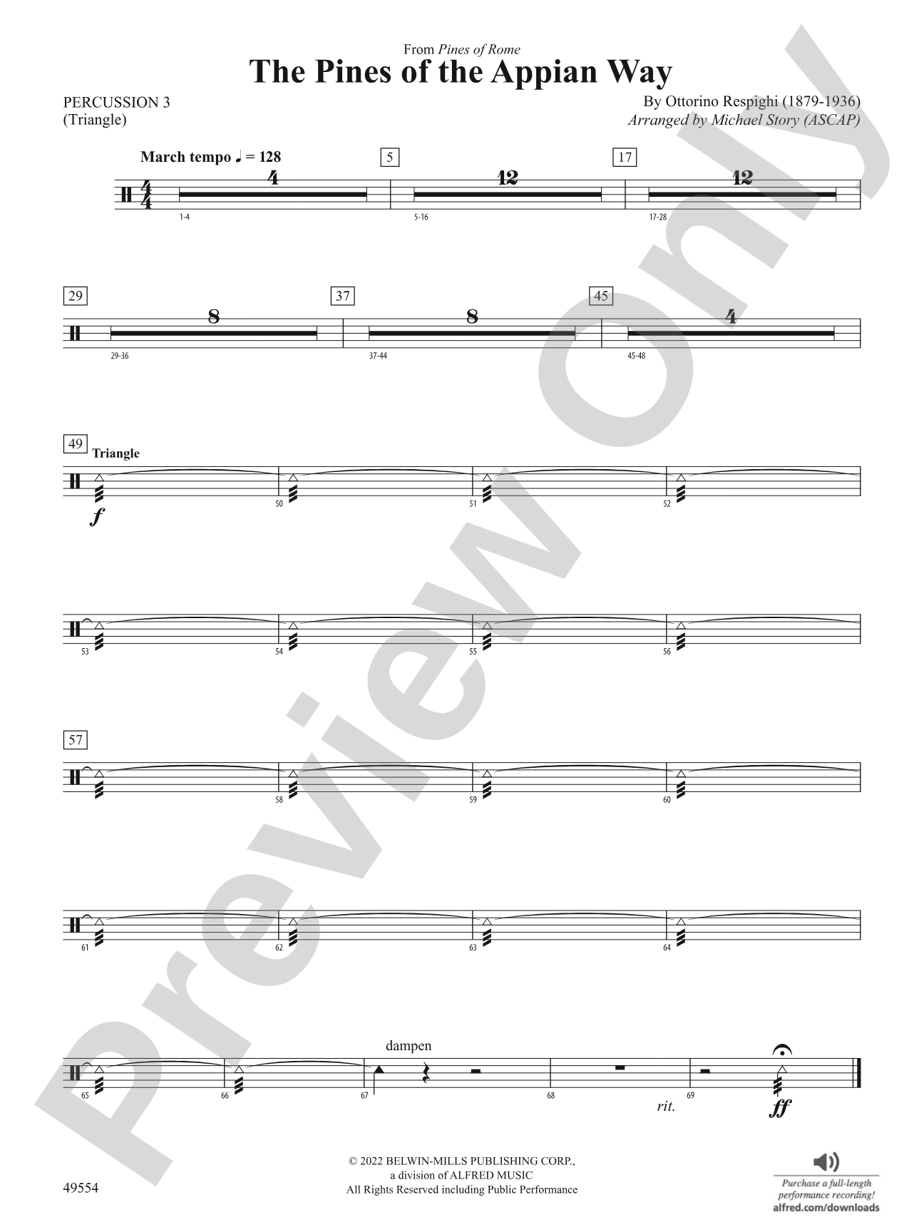 The Pines of the Appian Way: 3rd Percussion