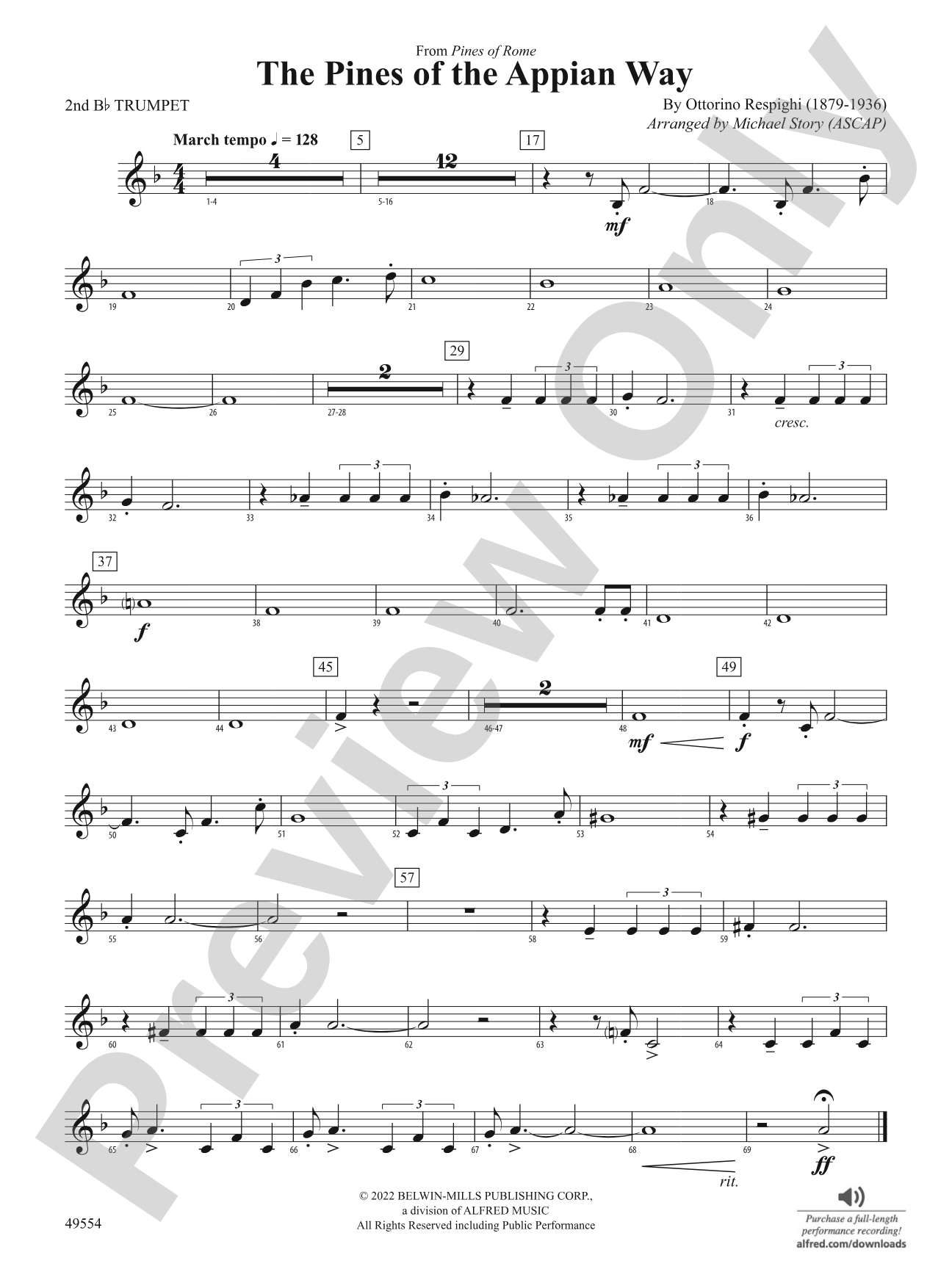 The Pines of the Appian Way: 2nd B-flat Trumpet