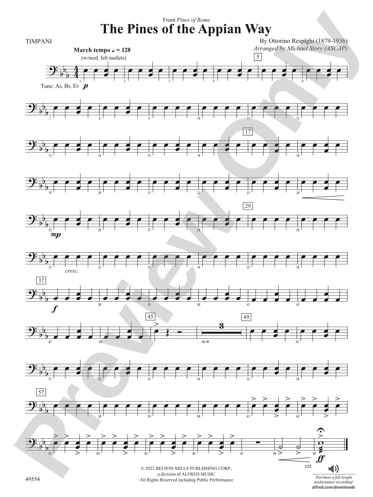 The Pines of the Appian Way: Timpani