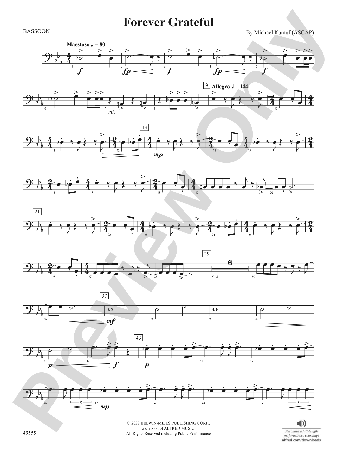 Forever Grateful: Bassoon