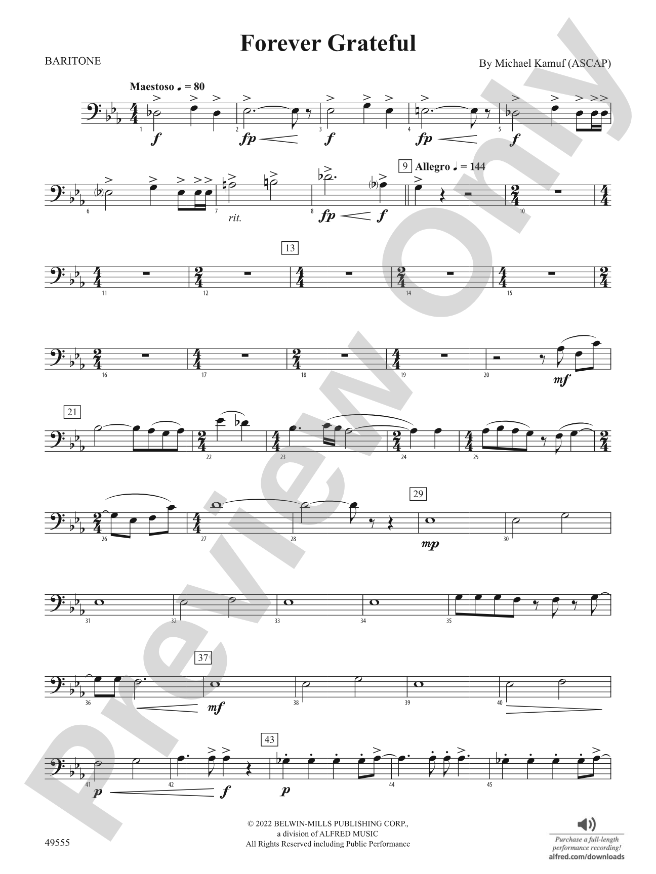 Forever Grateful: Baritone B.C.