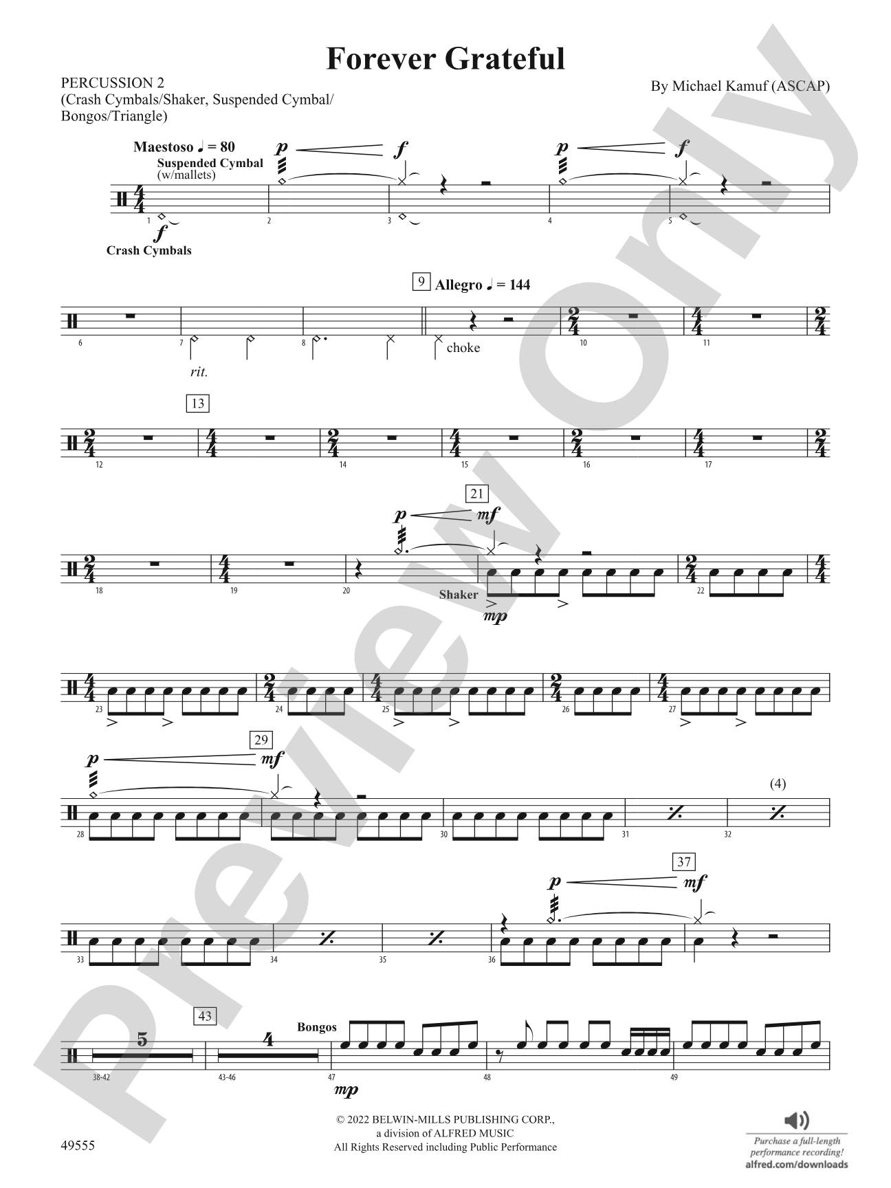 Forever Grateful: 2nd Percussion