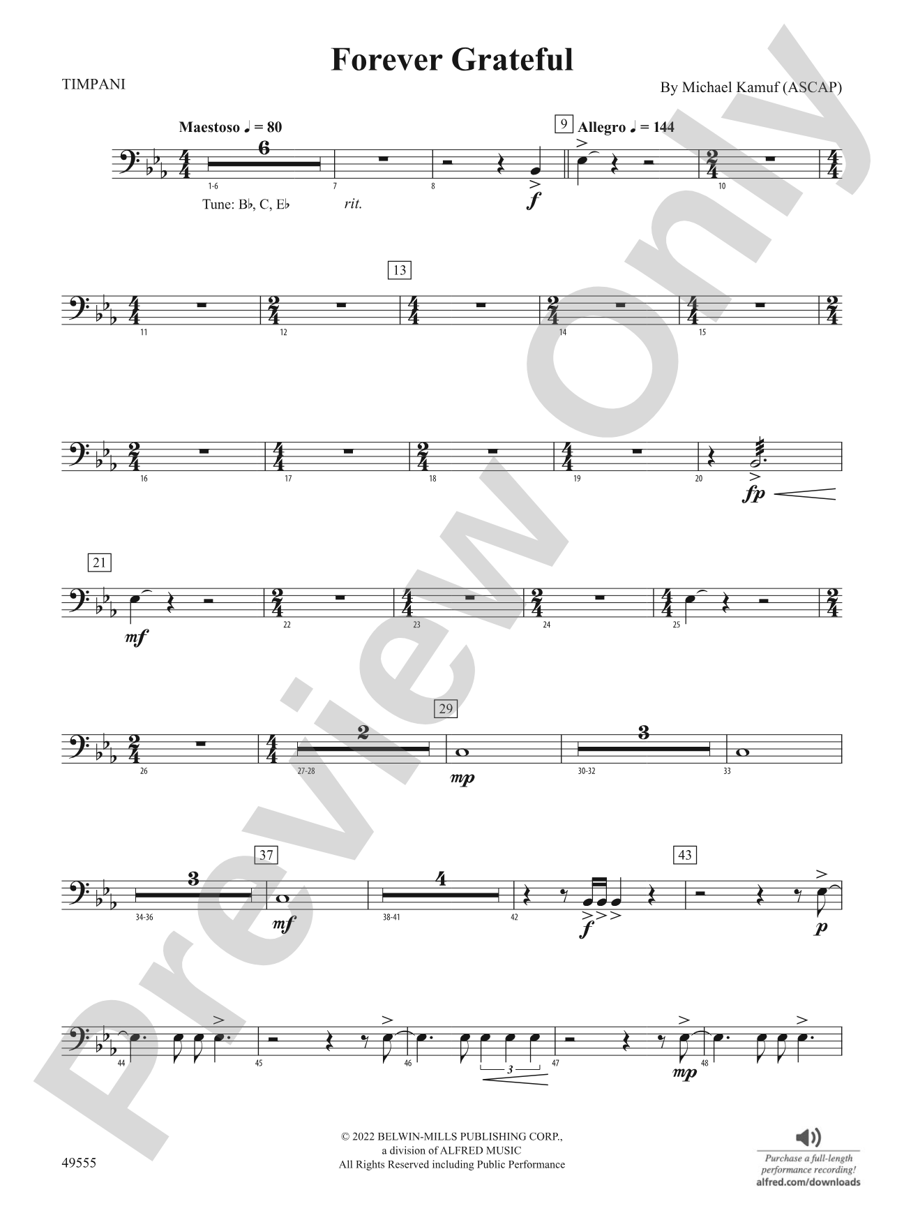 Forever Grateful: Timpani