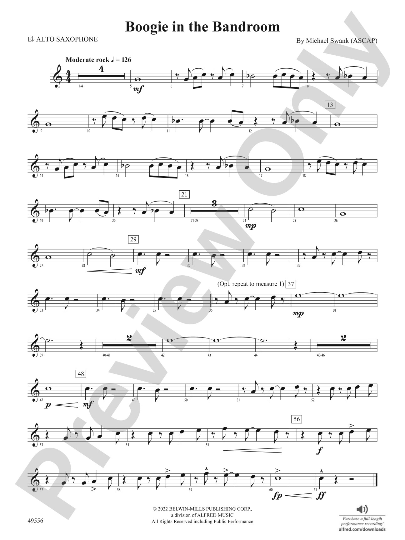 Boogie in the Bandroom: E-flat Alto Saxophone