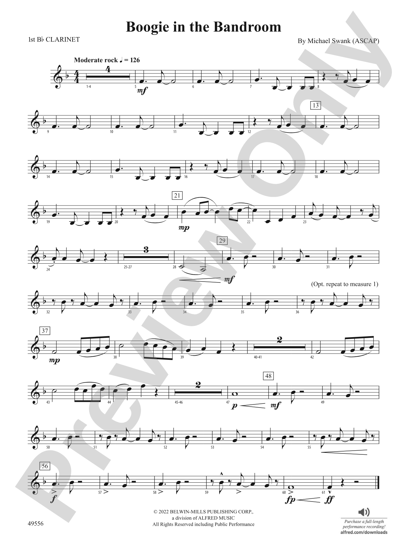 Boogie in the Bandroom: 1st B-flat Clarinet