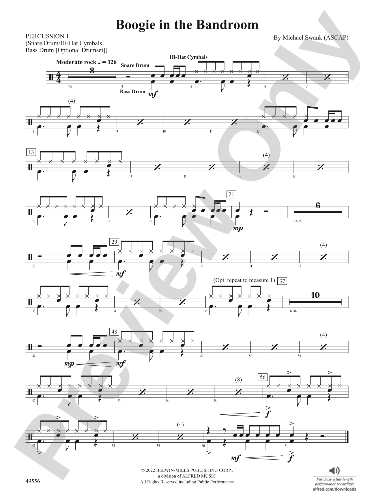 Boogie in the Bandroom: 1st Percussion