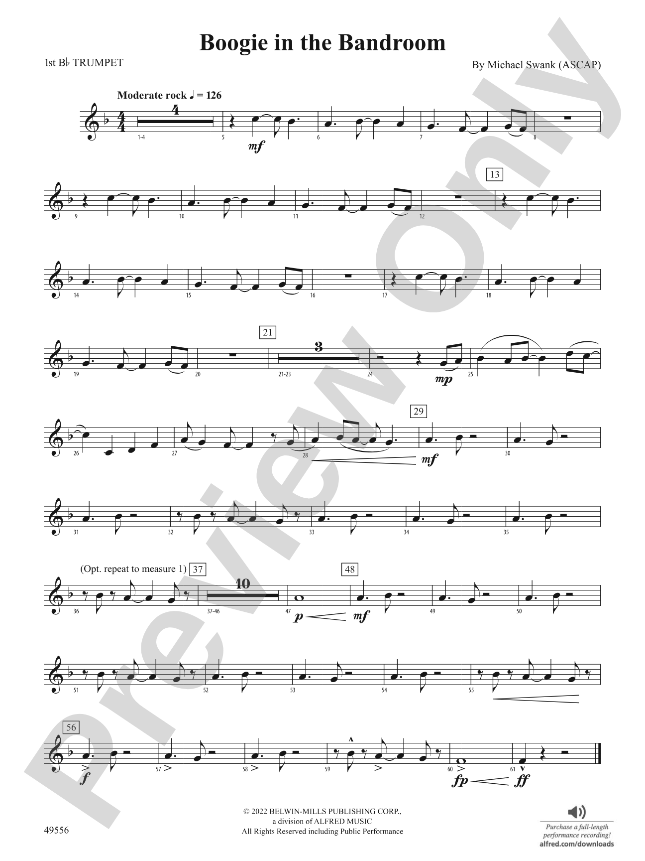 Boogie in the Bandroom: 1st B-flat Trumpet