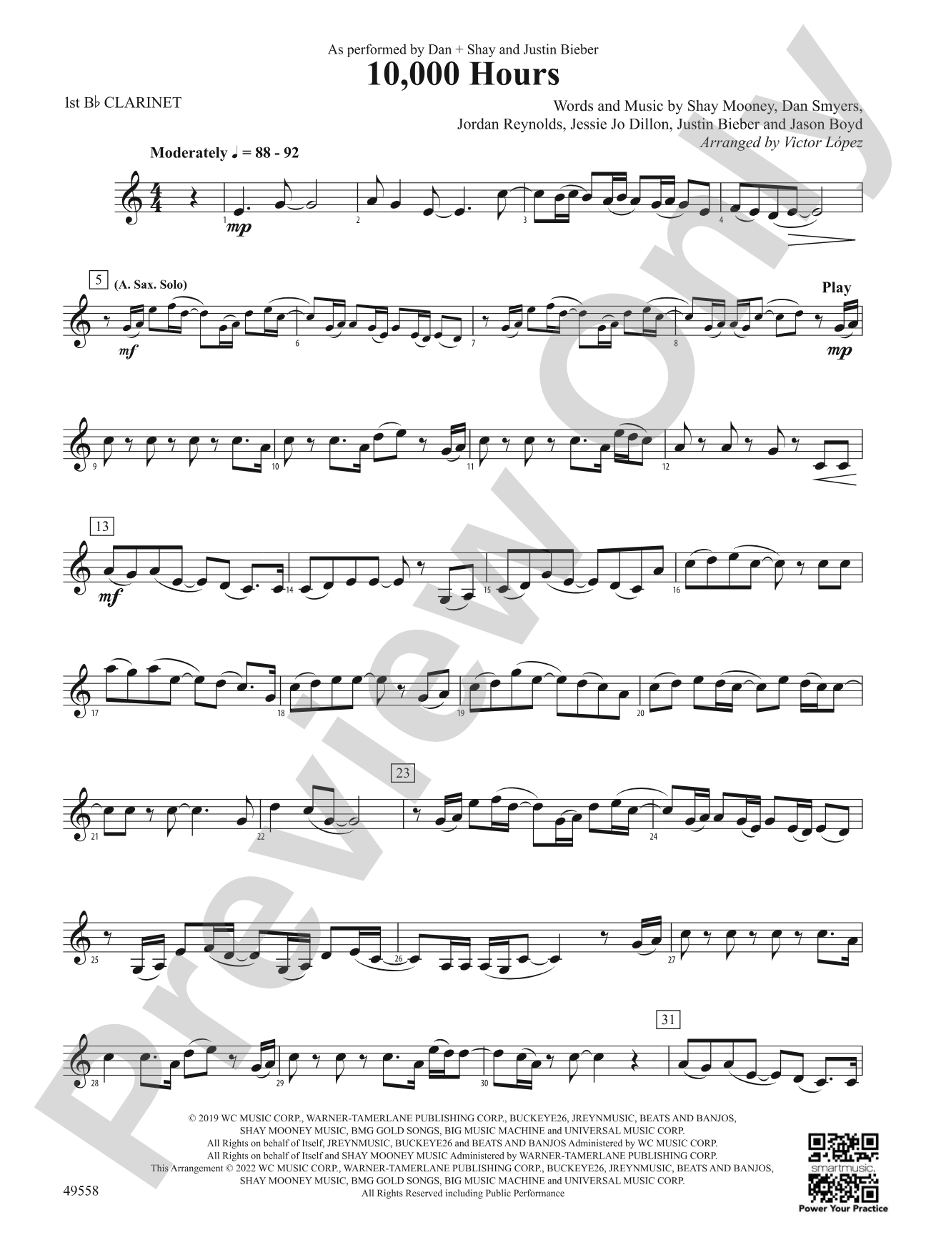 10,000 Hours: 1st B-flat Clarinet