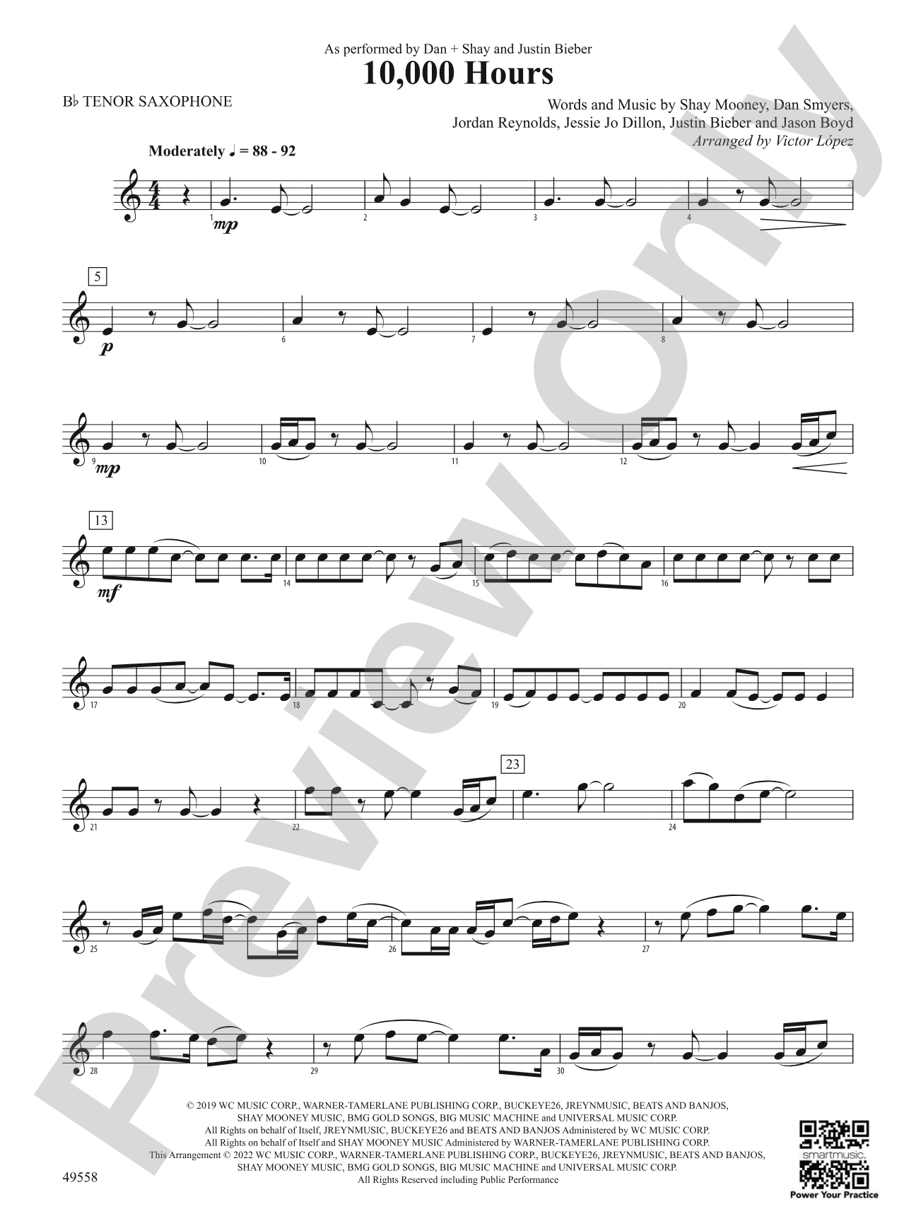 10,000 Hours: B-flat Tenor Saxophone