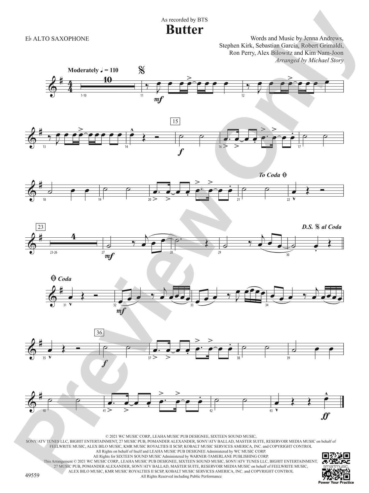 Butter: E-flat Alto Saxophone