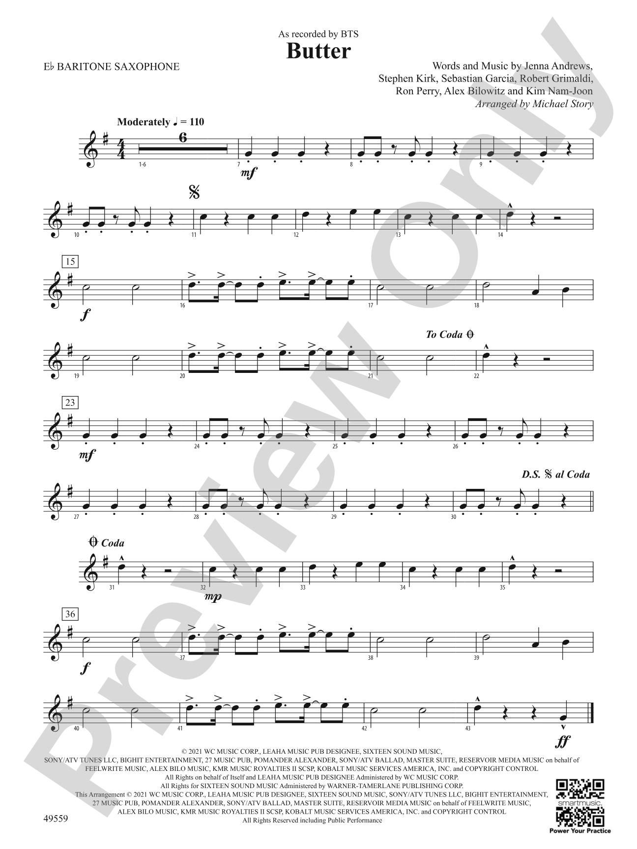 Butter: E-flat Baritone Saxophone