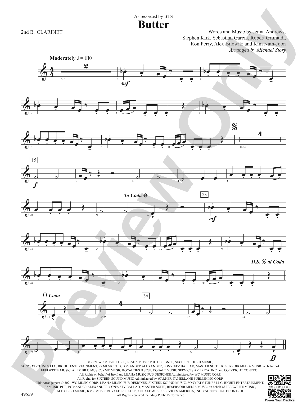 Butter: 2nd B-flat Clarinet
