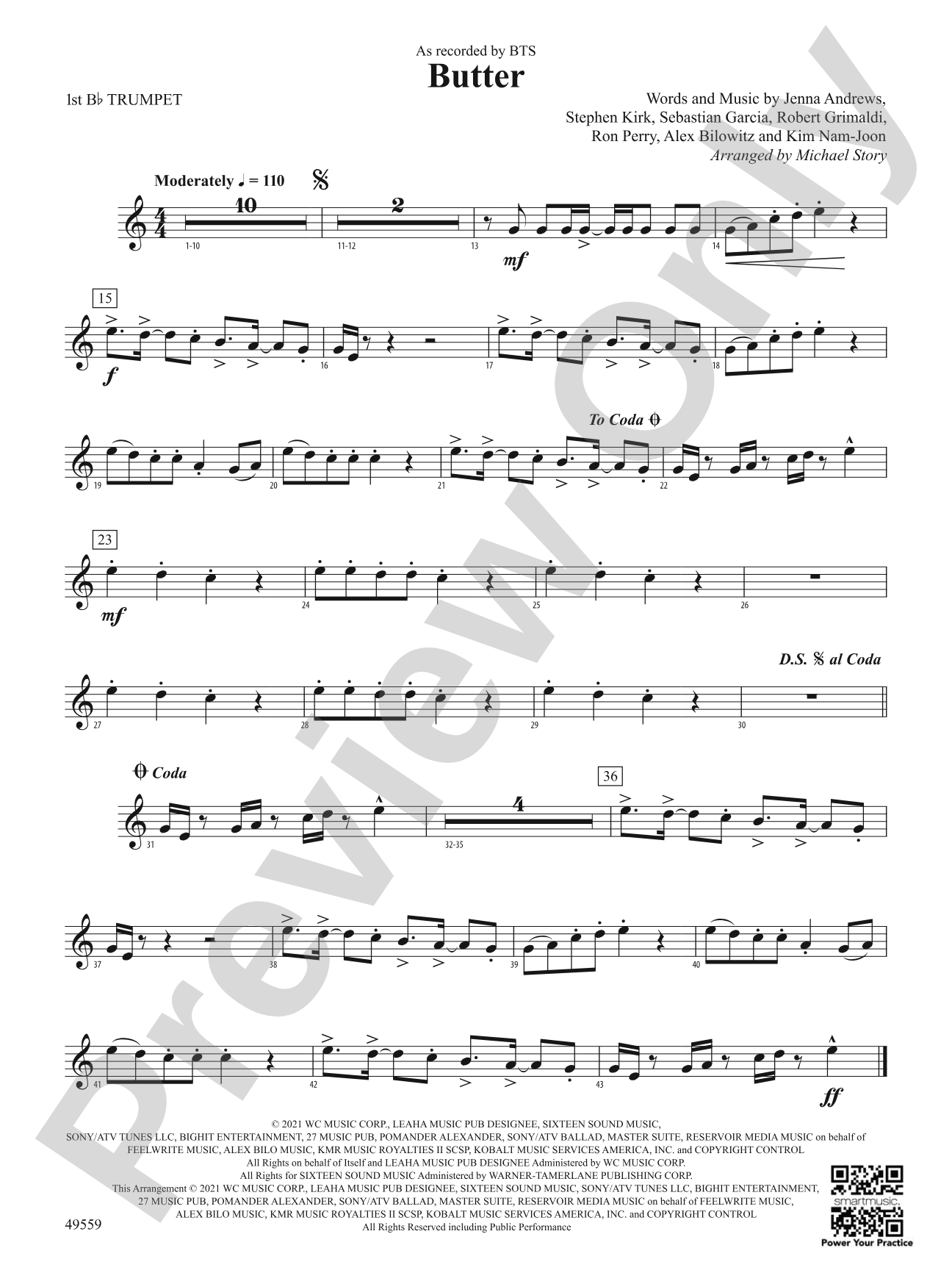 Butter: 1st B-flat Trumpet