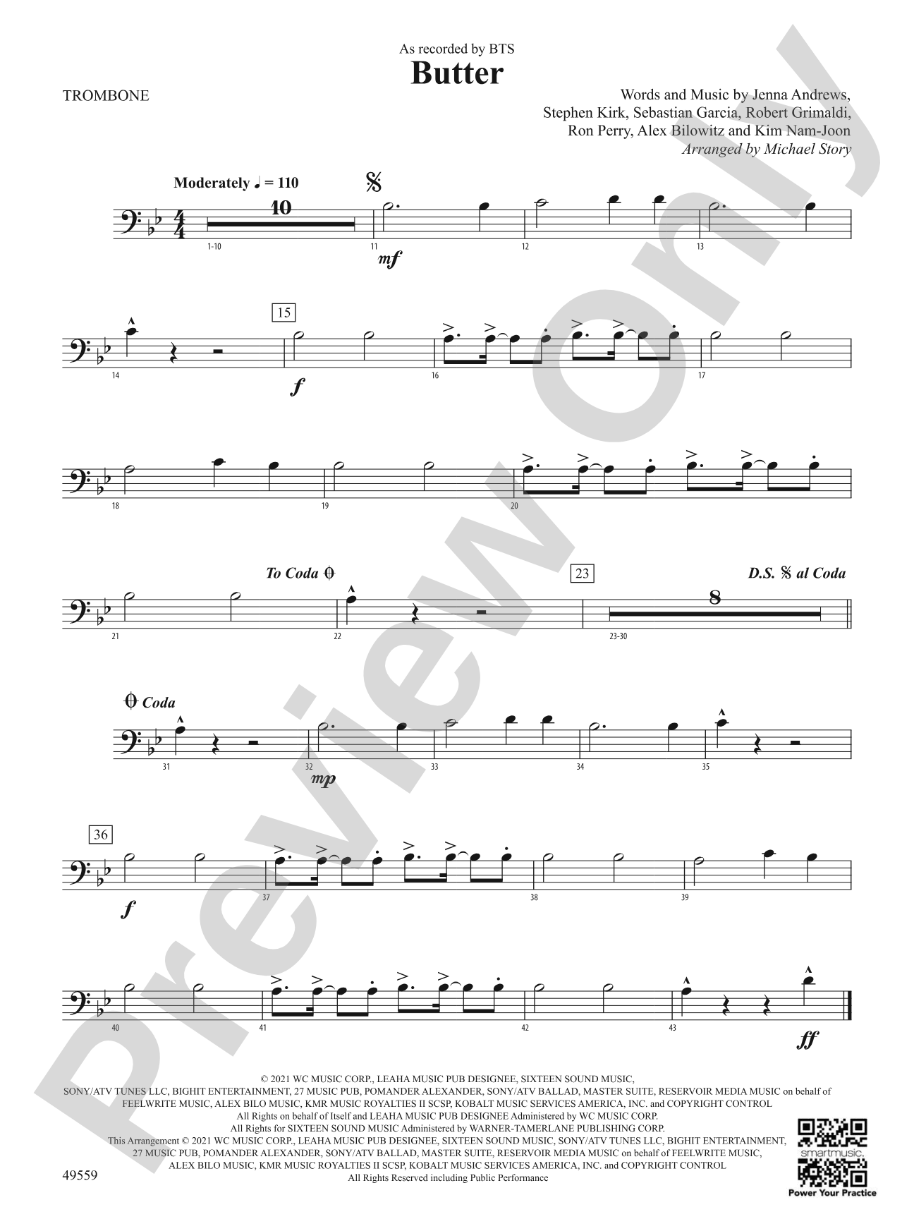Butter: 1st Trombone