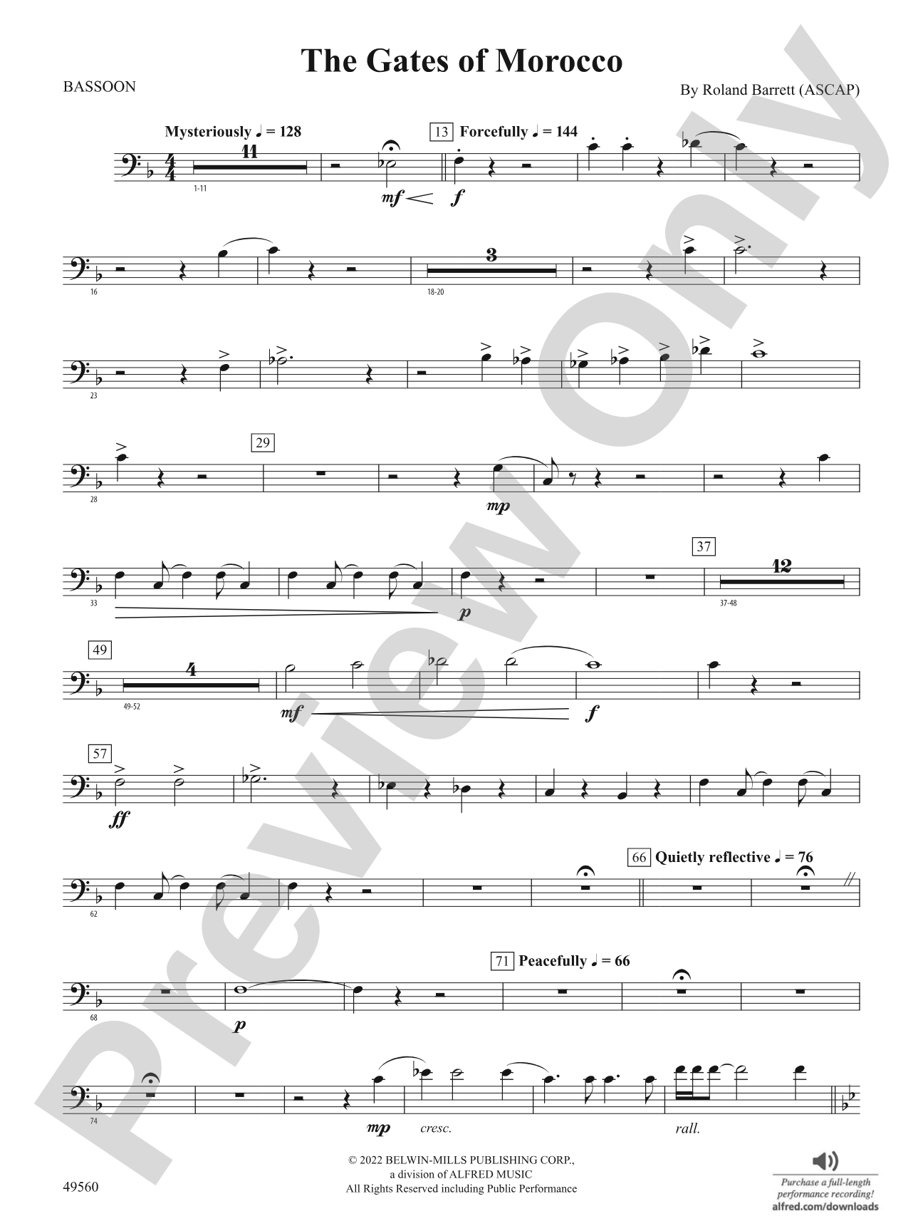 The Gates of Morocco: Bassoon