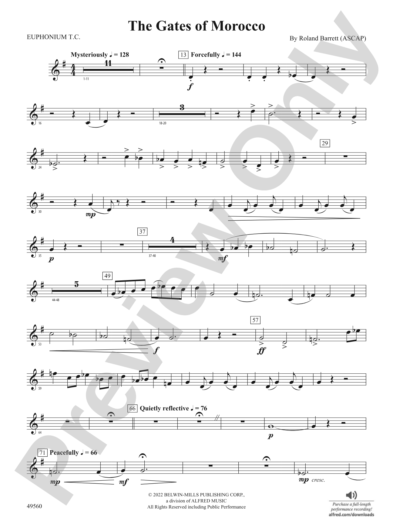 The Gates of Morocco: Baritone T.C.