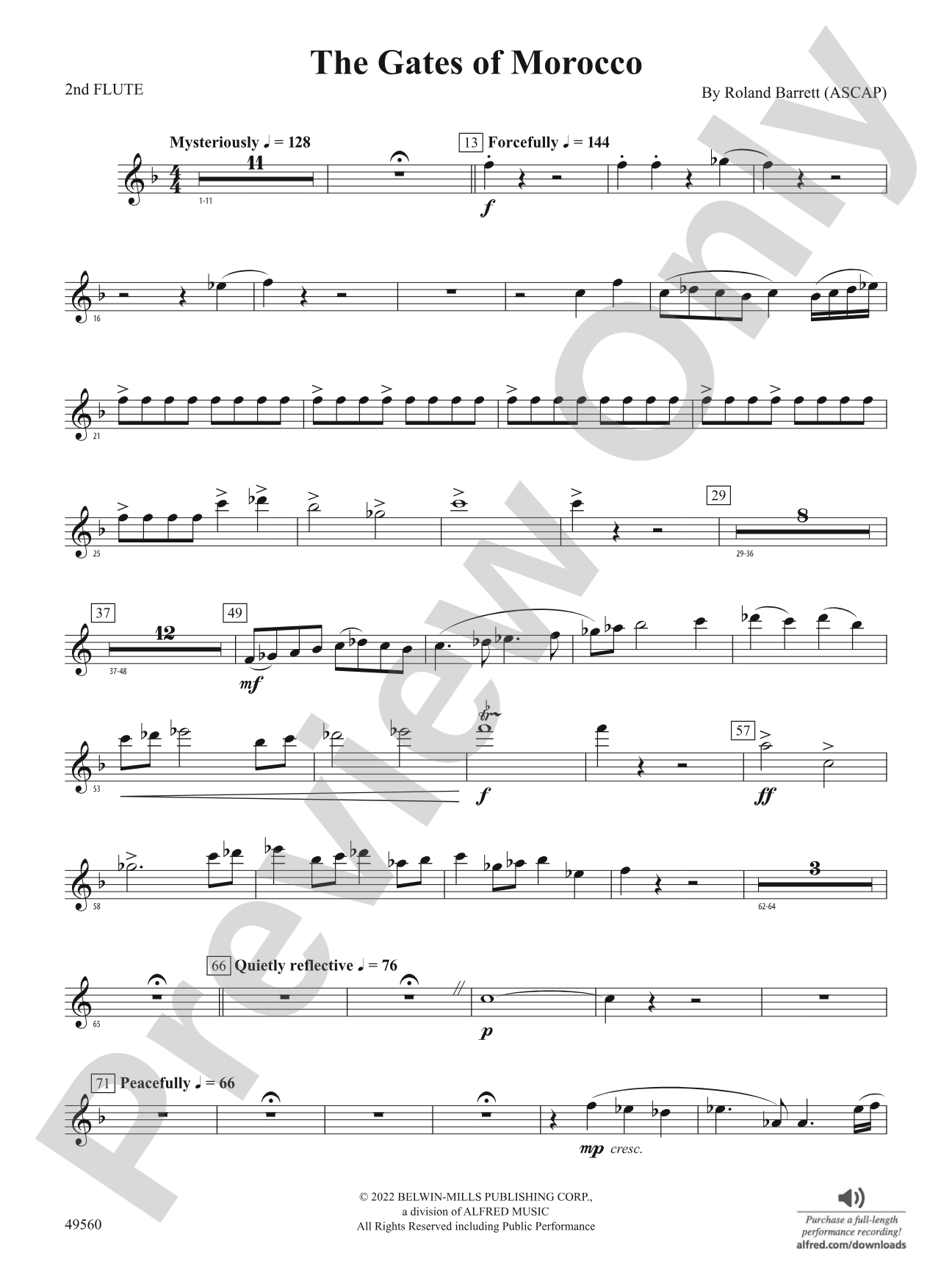 The Gates of Morocco: 2nd Flute