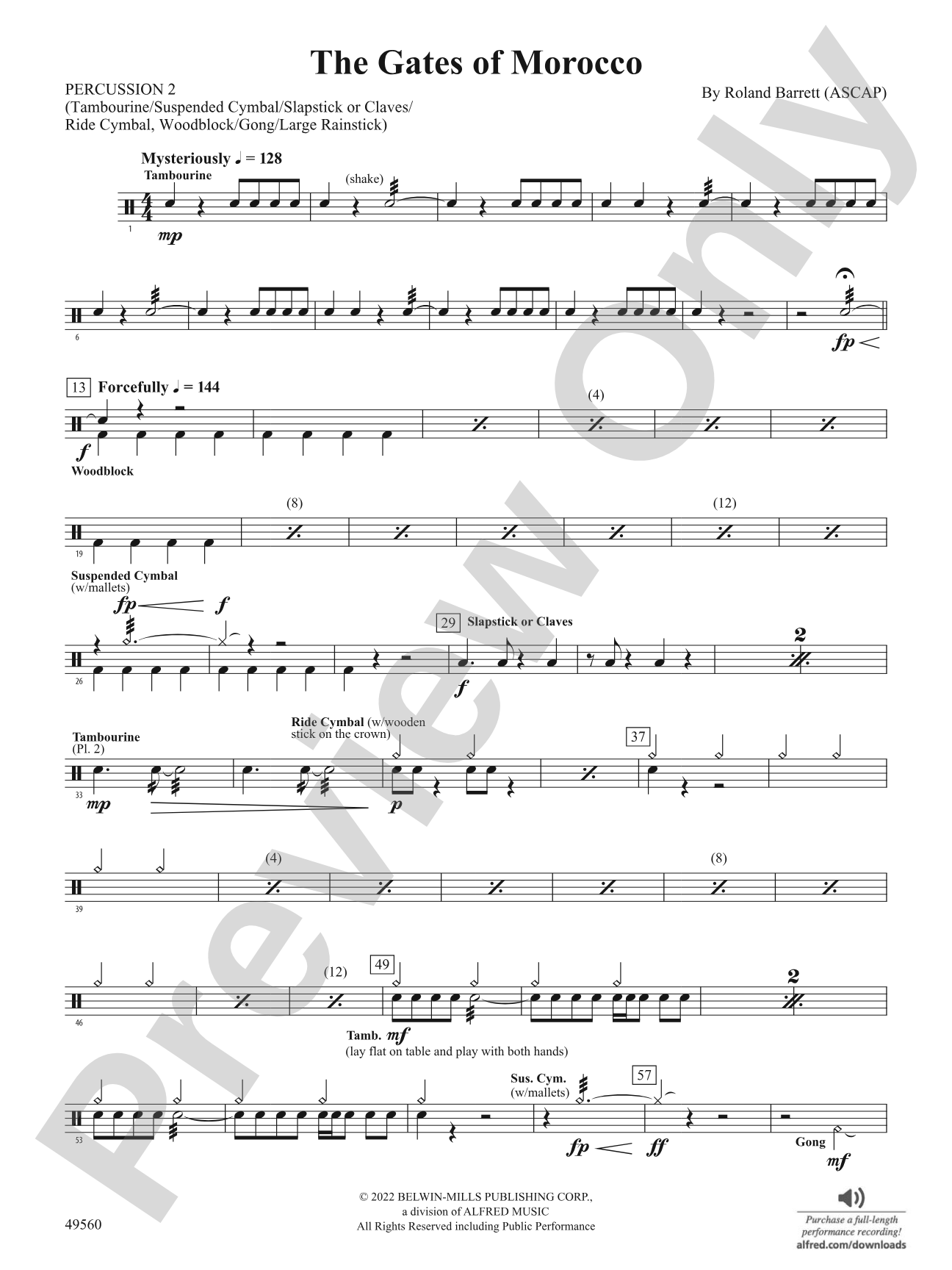 The Gates of Morocco: 2nd Percussion