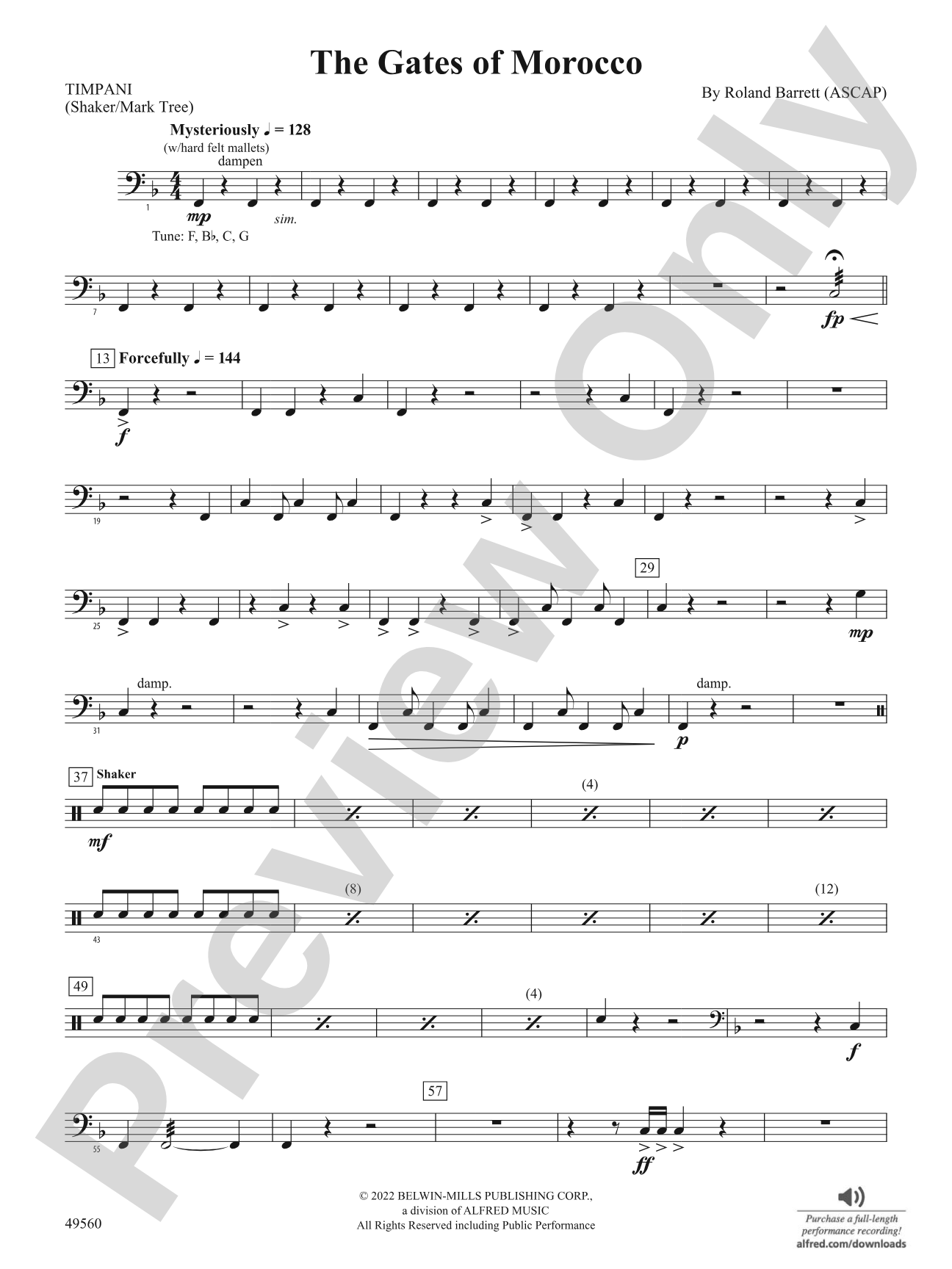 The Gates of Morocco: Timpani